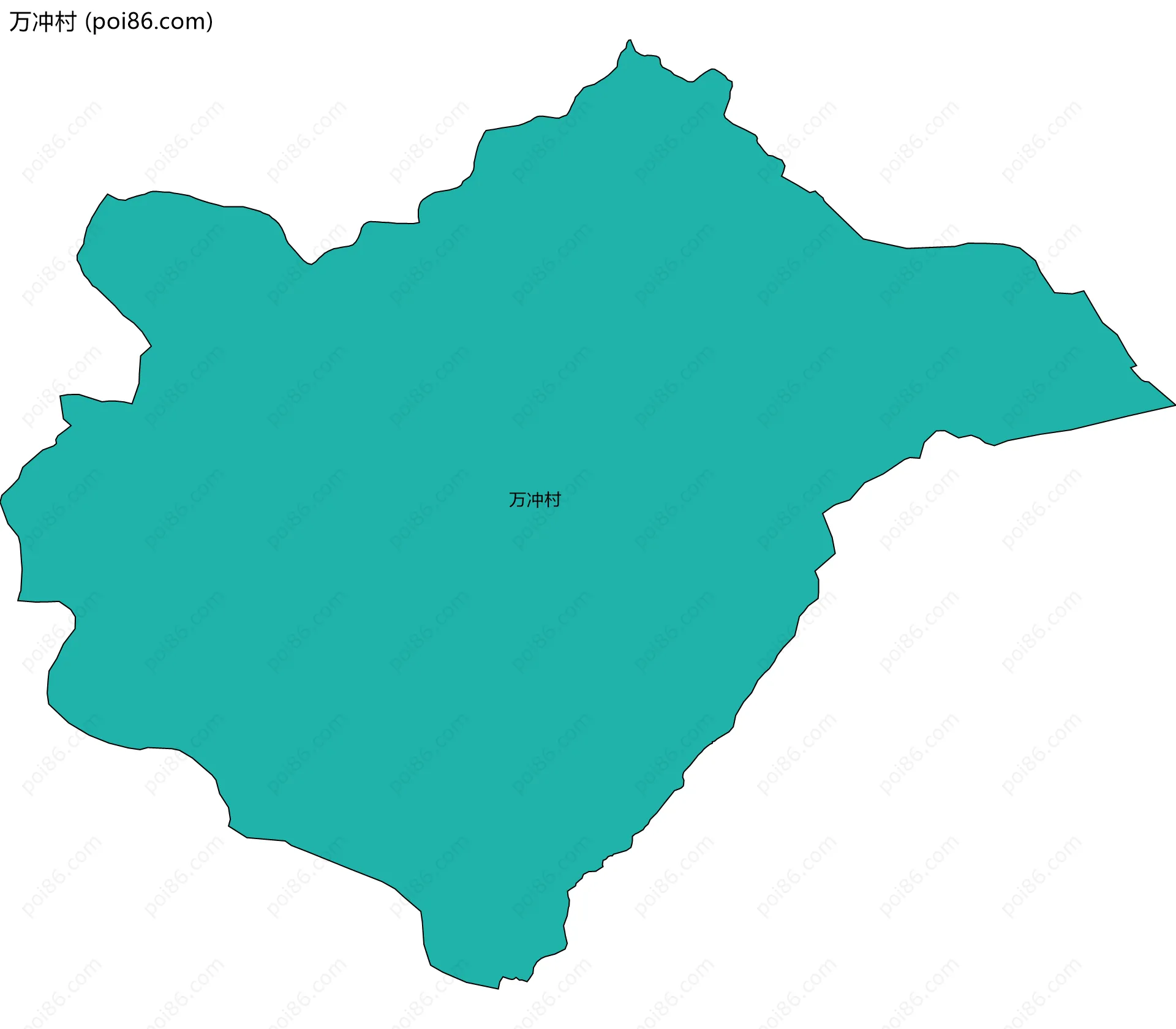 万冲村边界地图