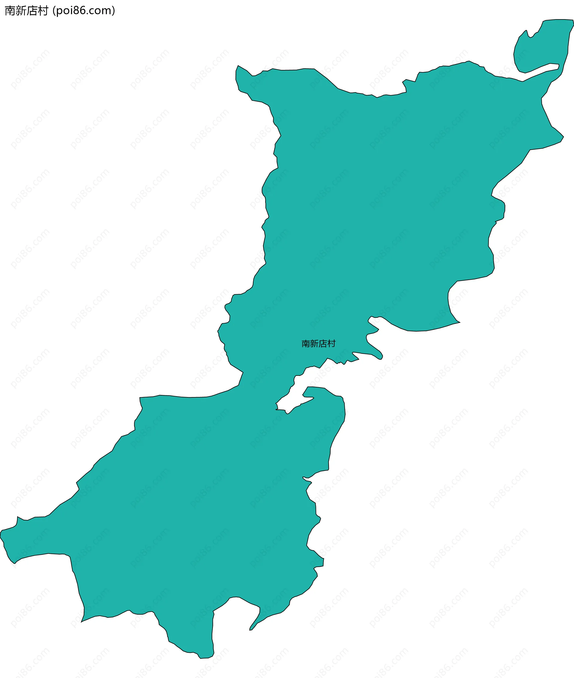 南新店村边界地图