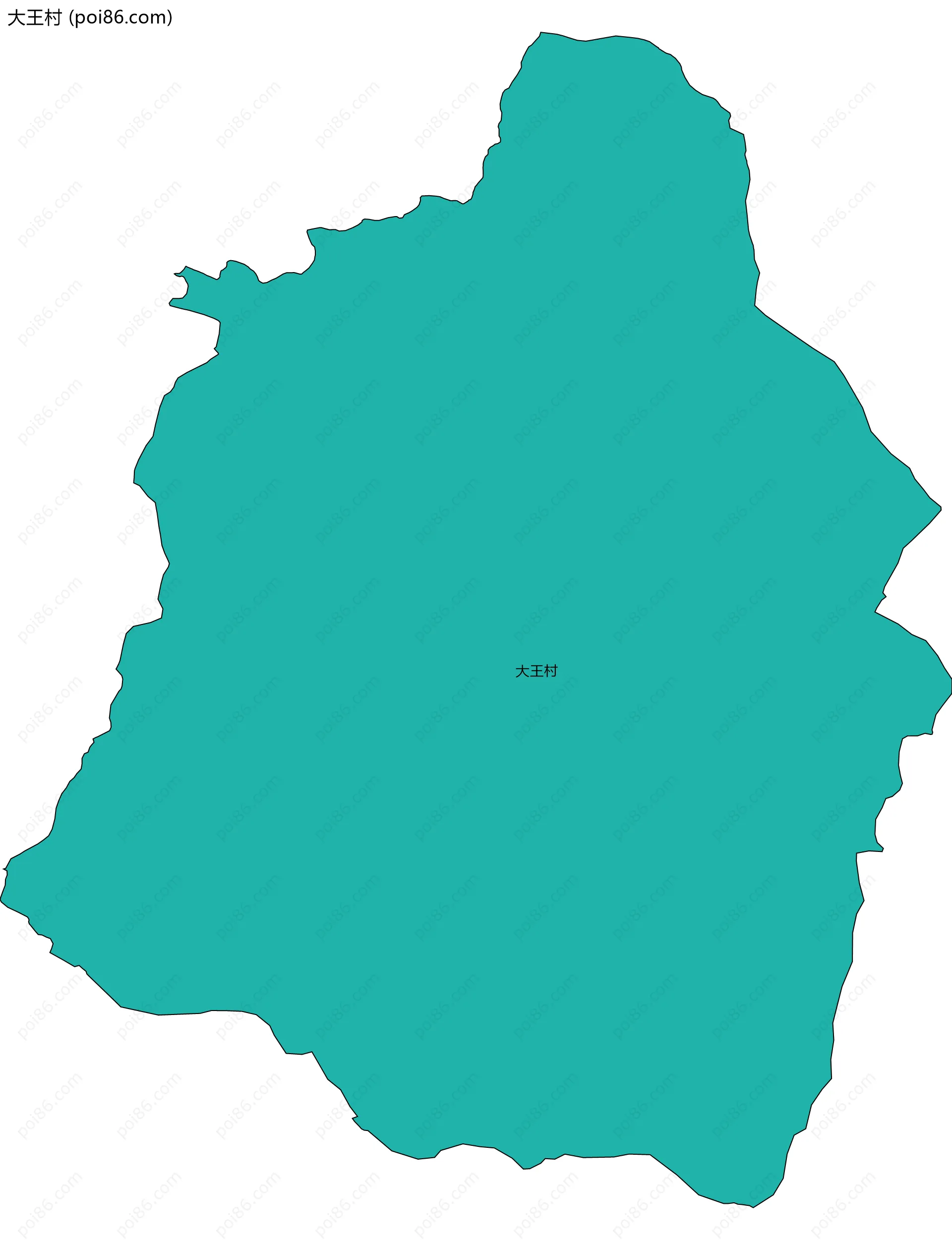 大王村边界地图