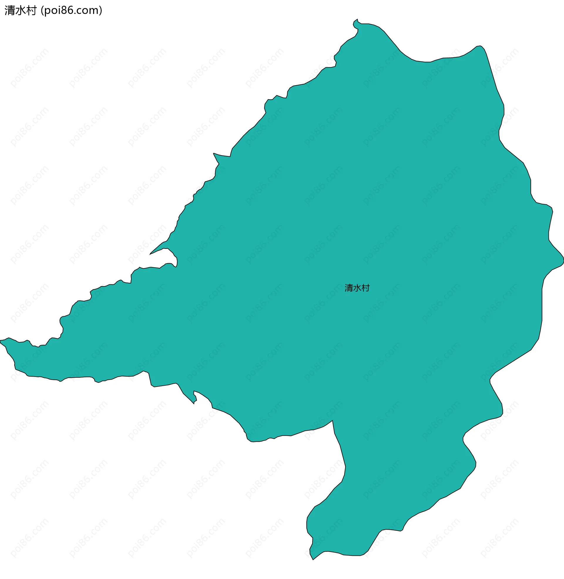 清水村边界地图