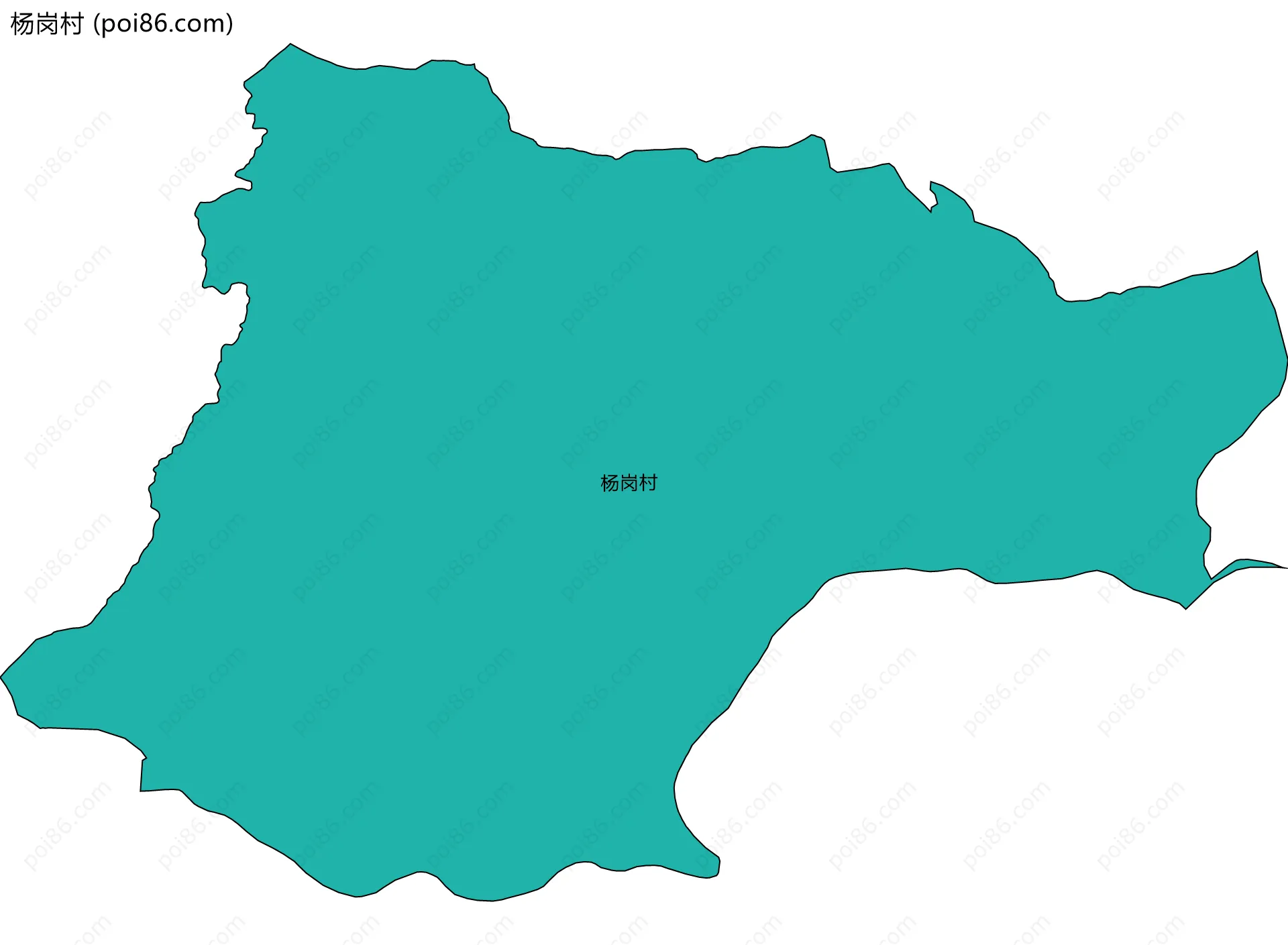 杨岗村边界地图