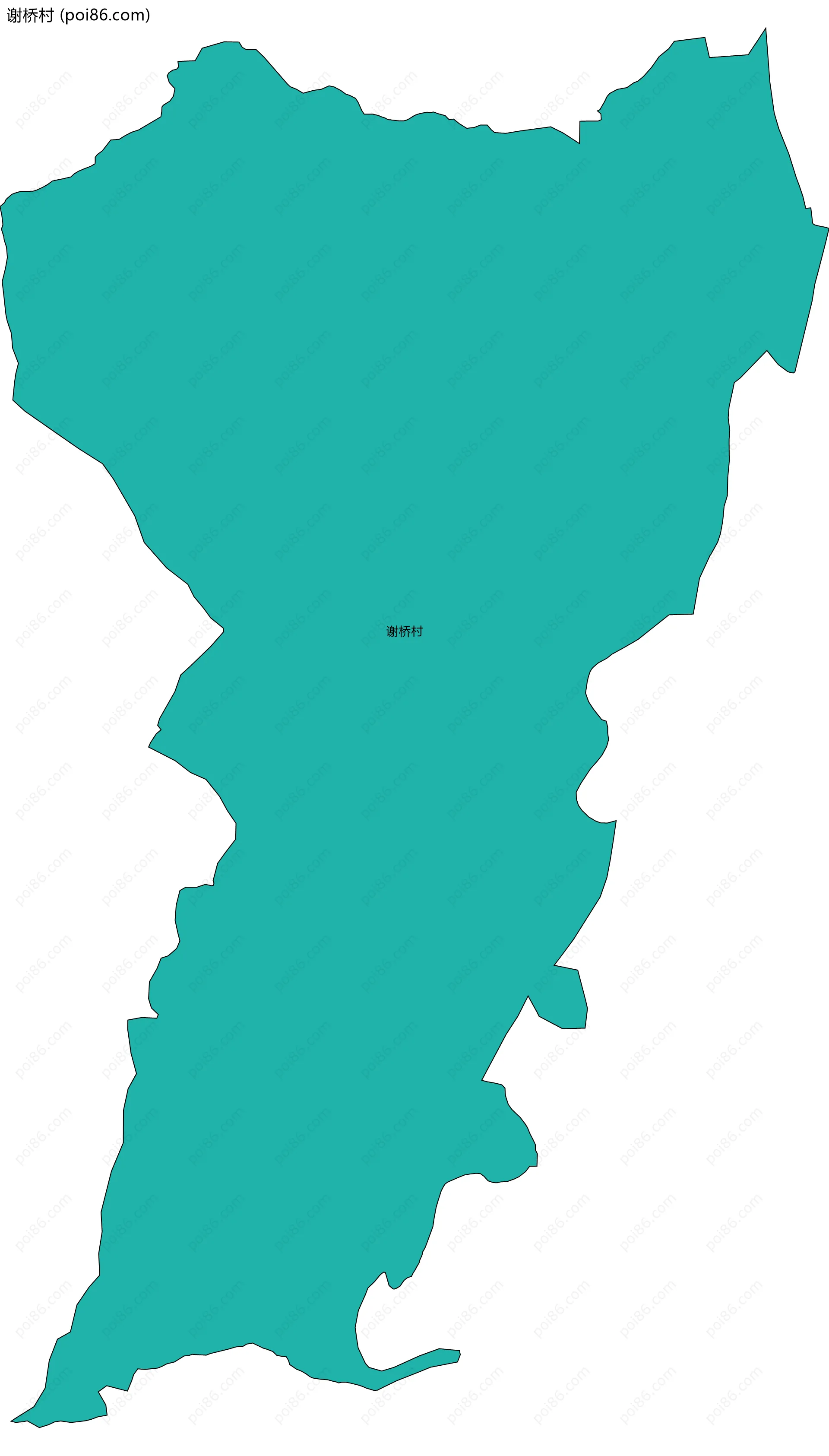 谢桥村边界地图