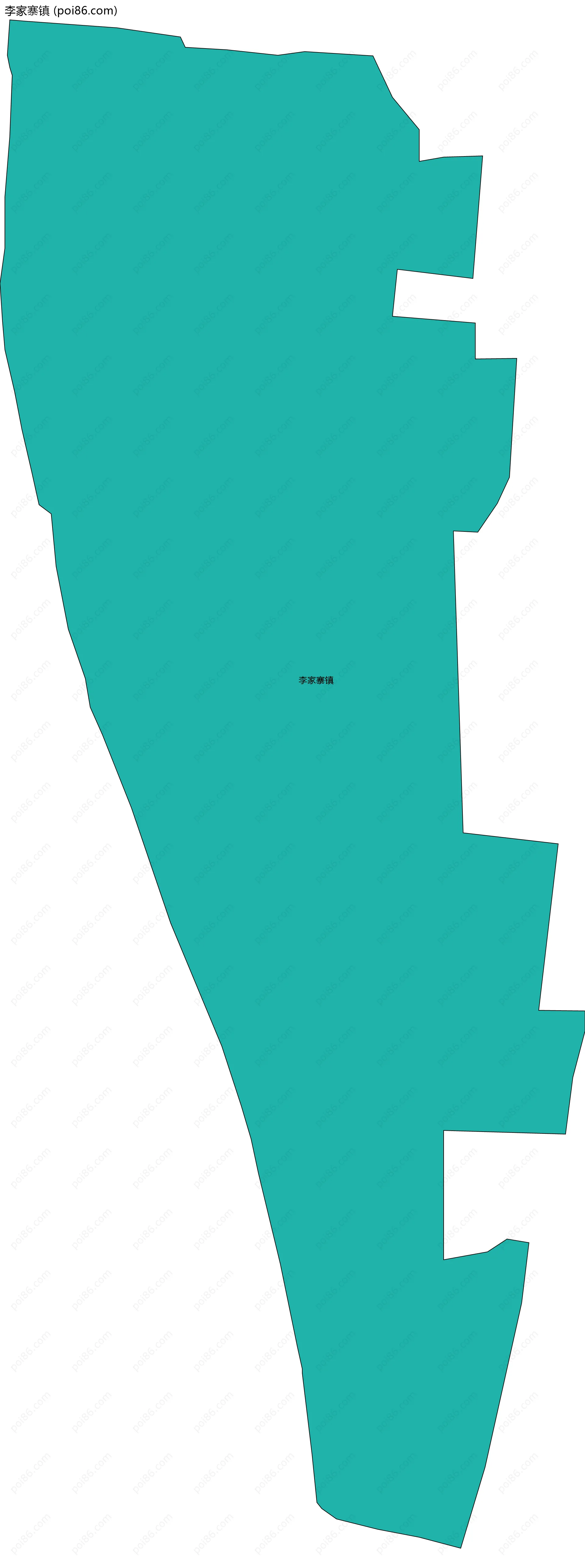 李家寨镇边界地图