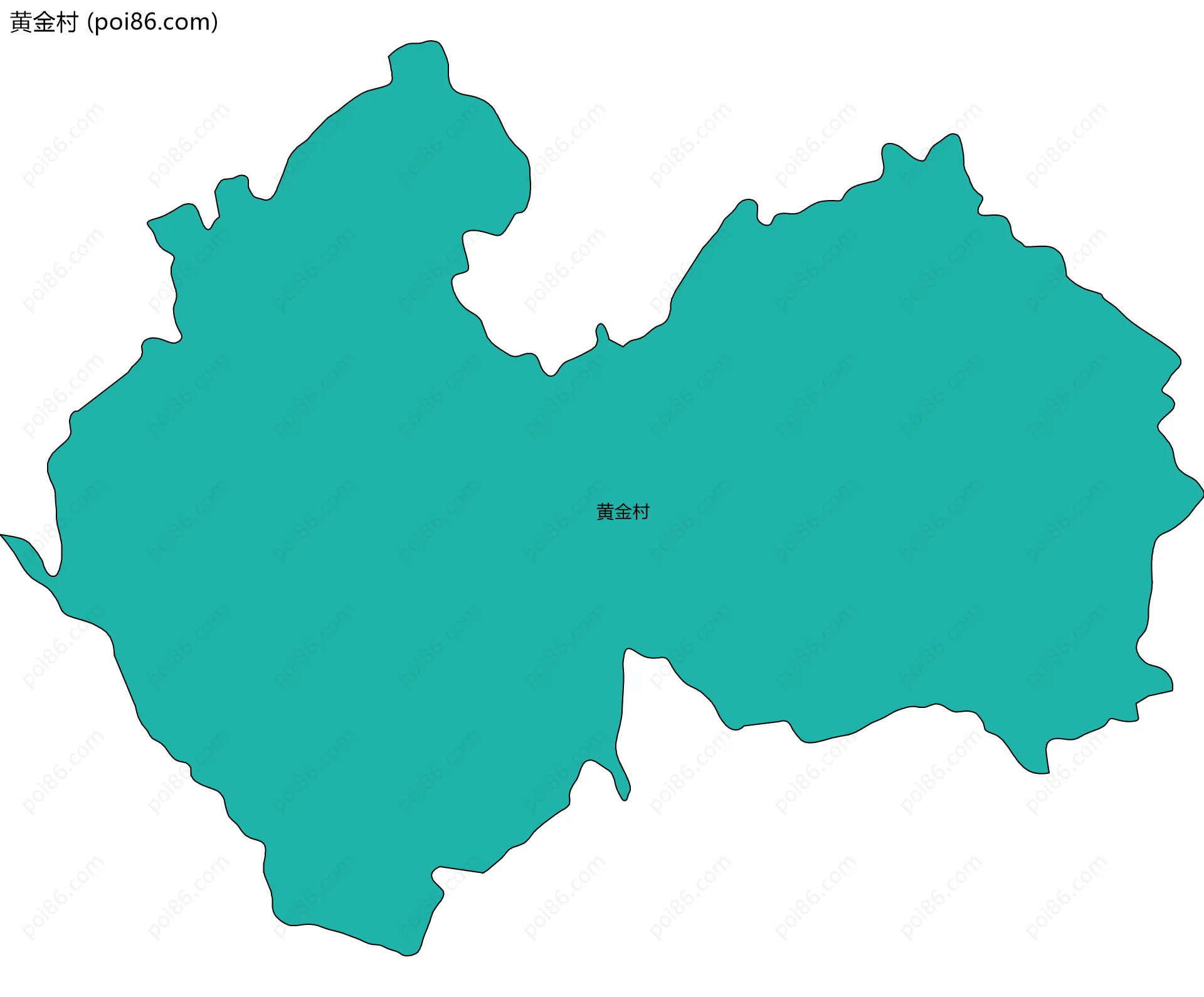 黄金村边界地图