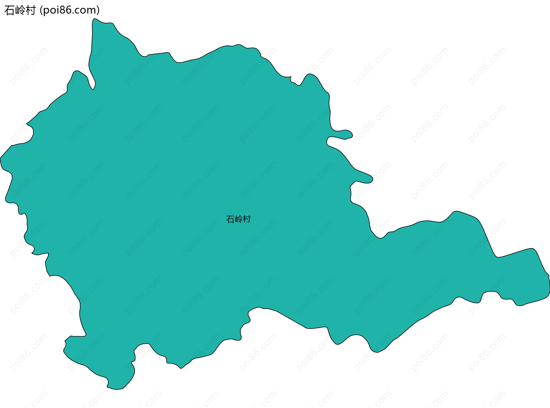石岭村边界地图