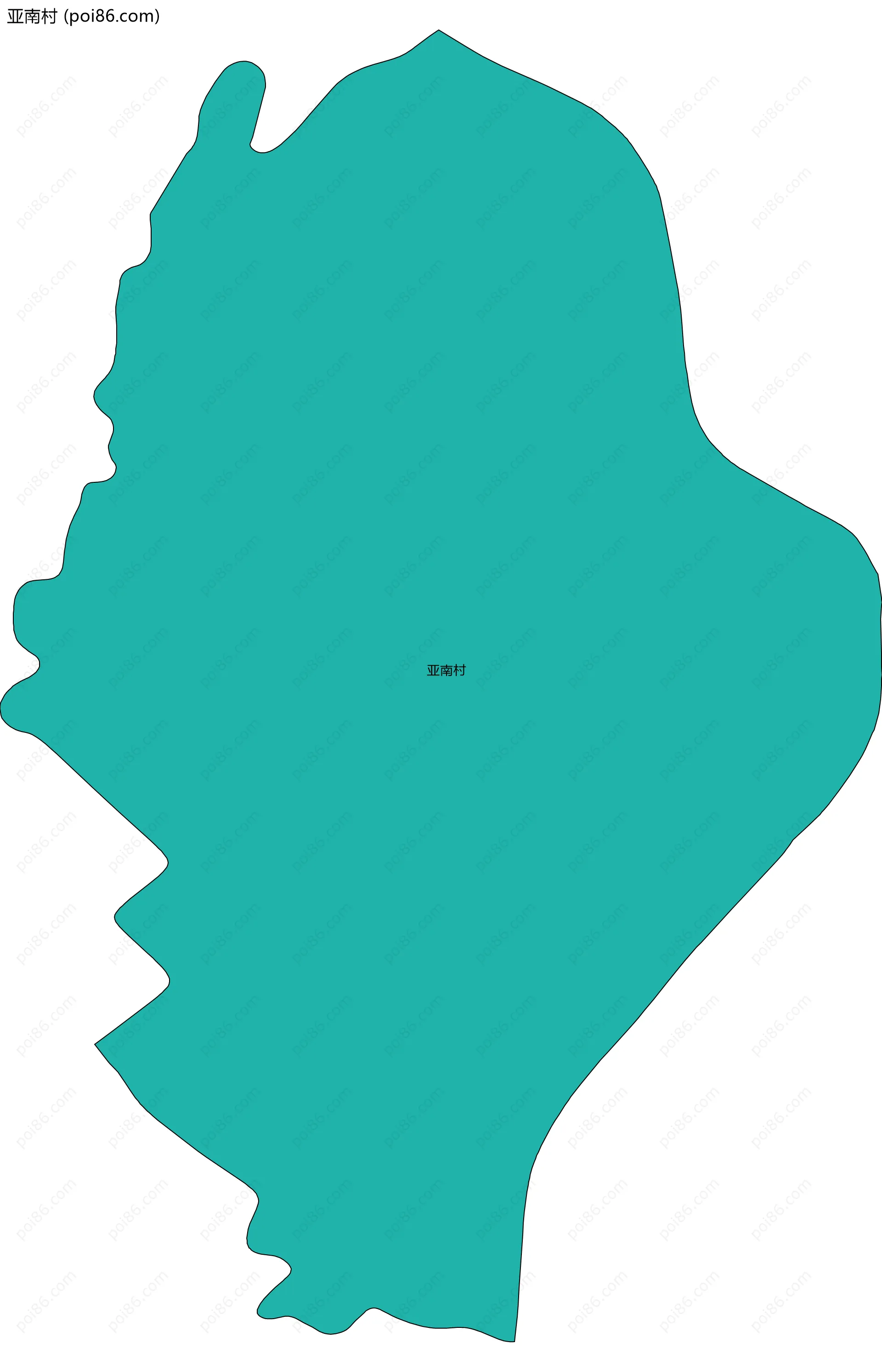 亚南村边界地图