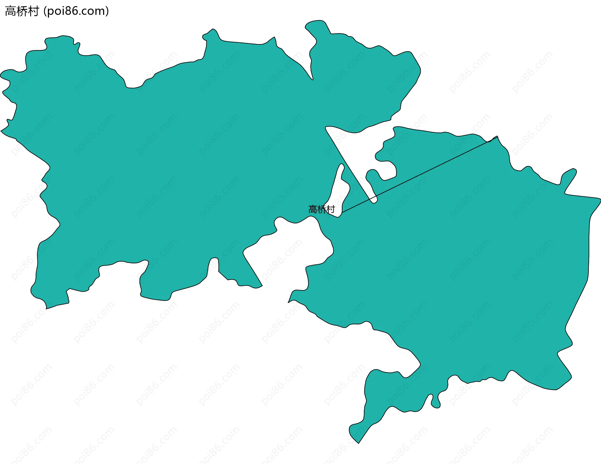 高桥村边界地图