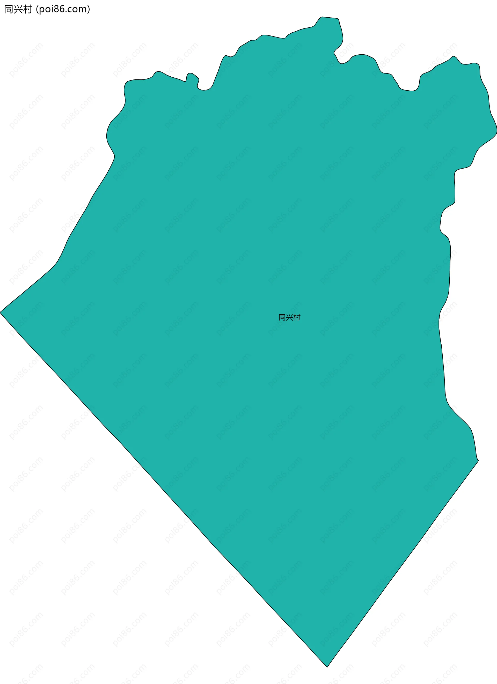 同兴村边界地图