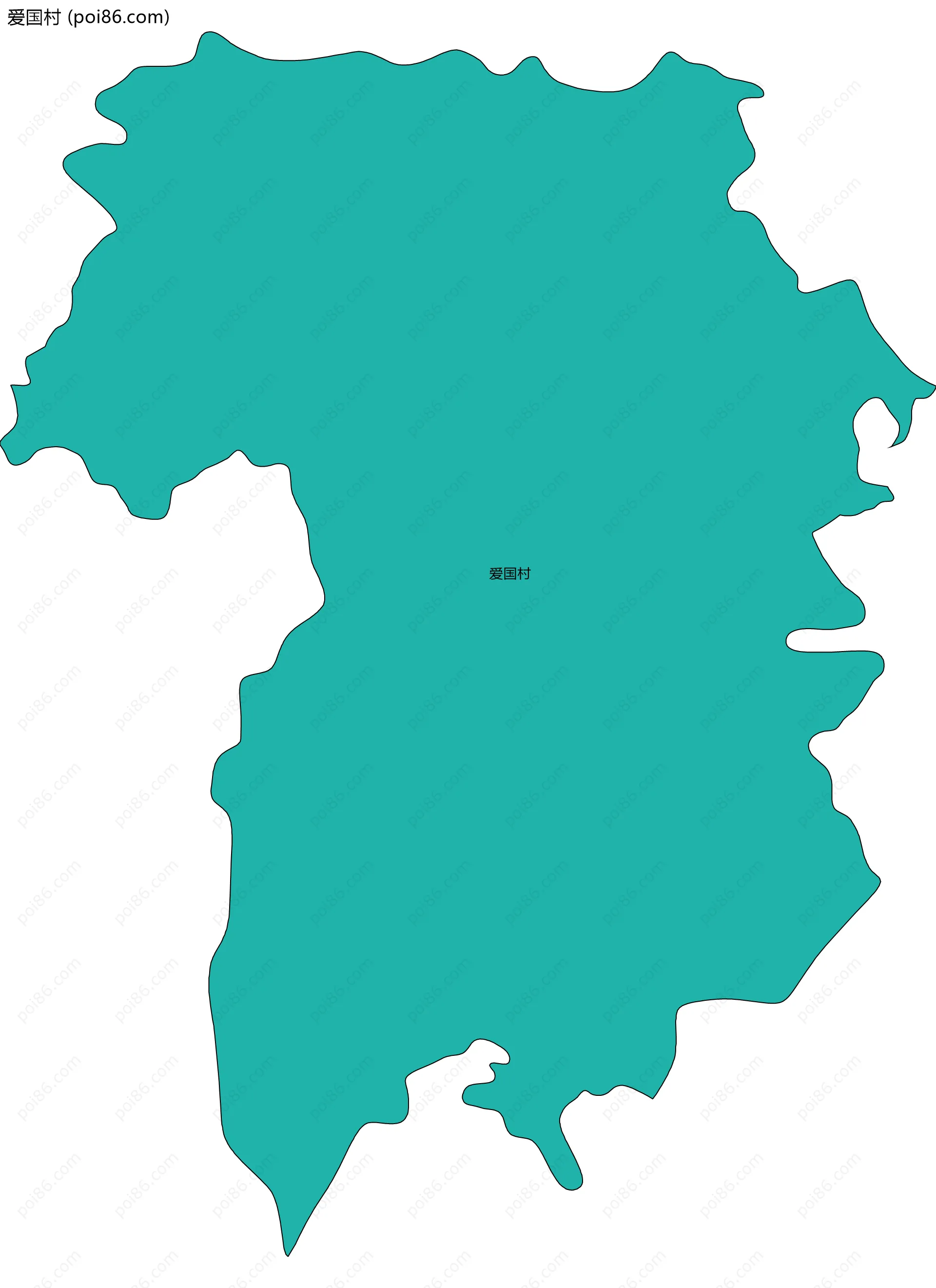 爱国村边界地图