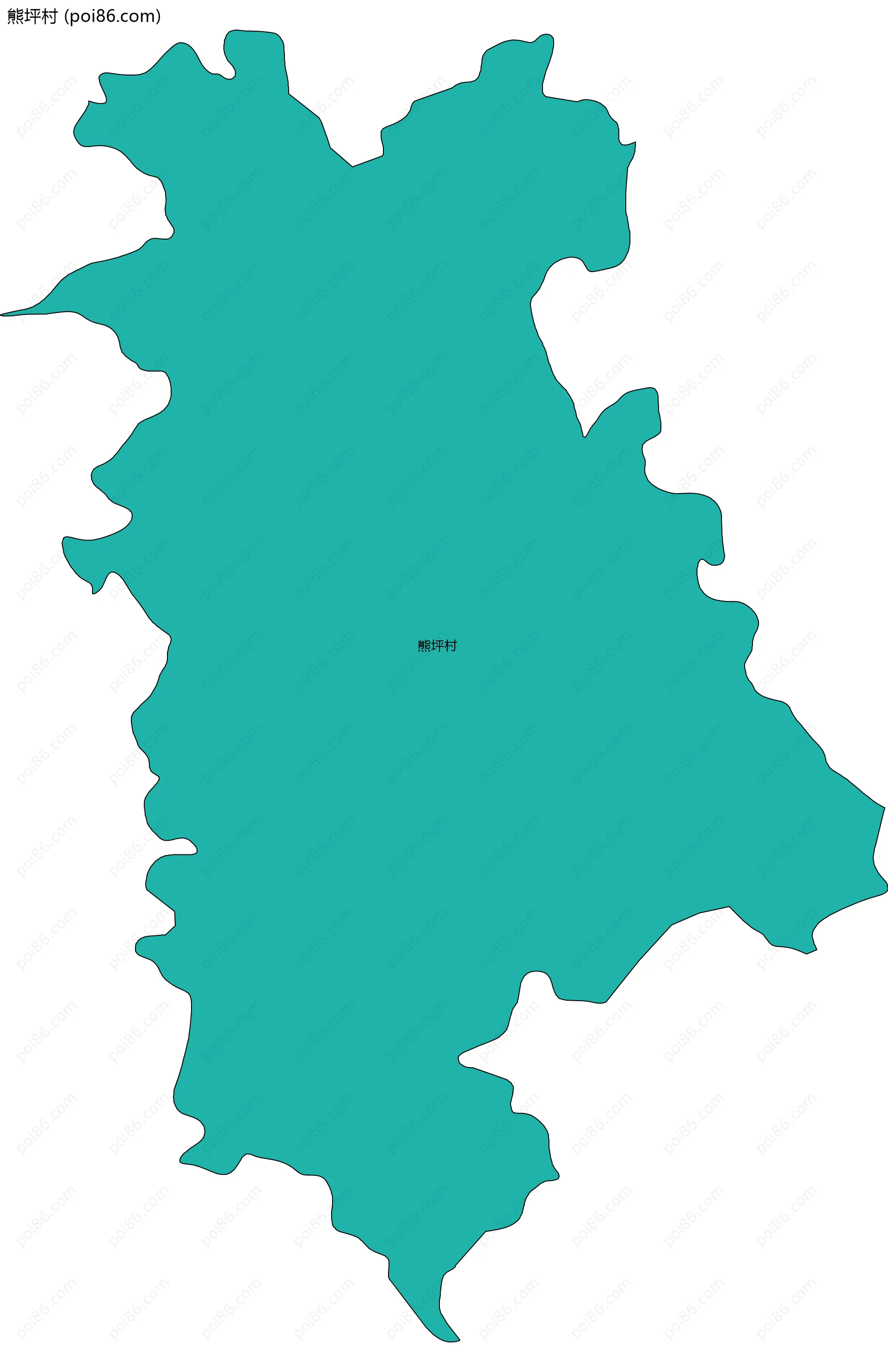 熊坪村边界地图