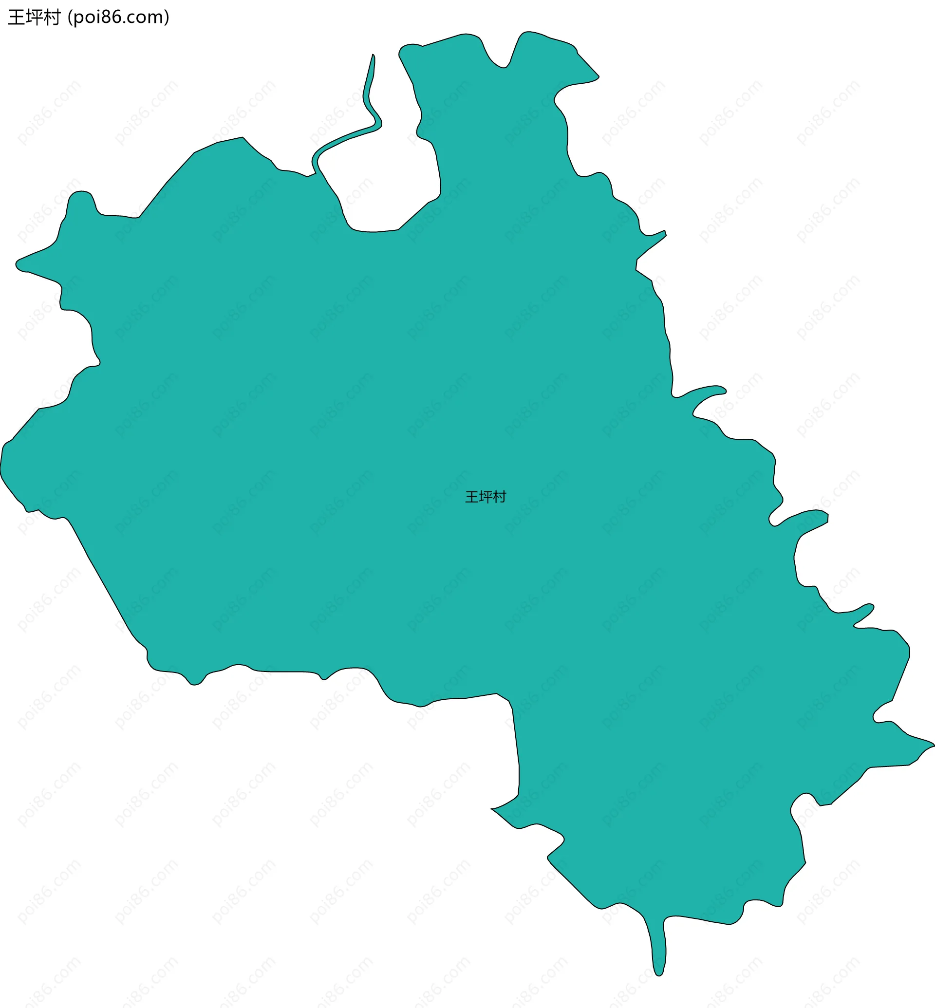 王坪村边界地图