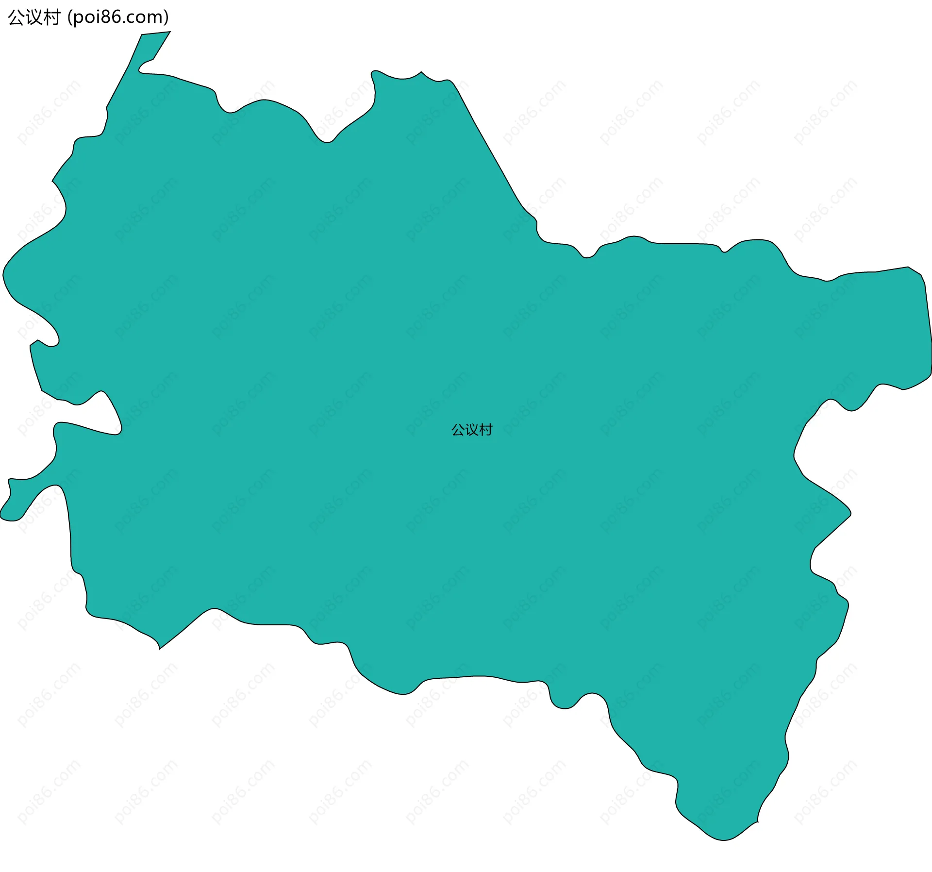 公议村边界地图