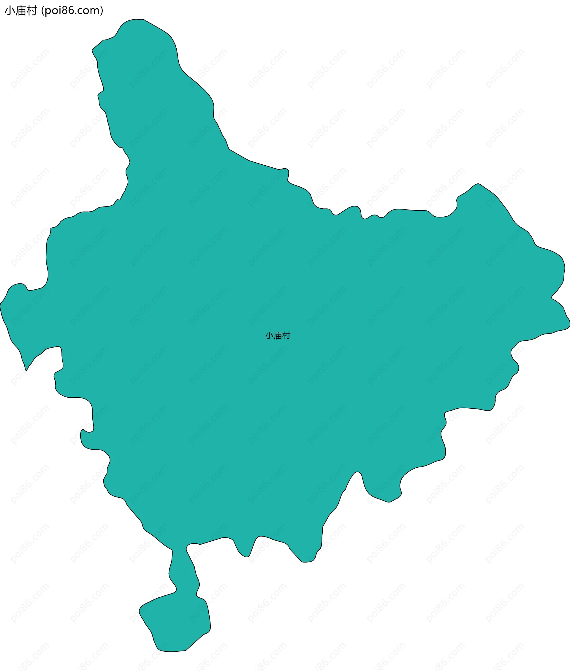 小庙村边界地图