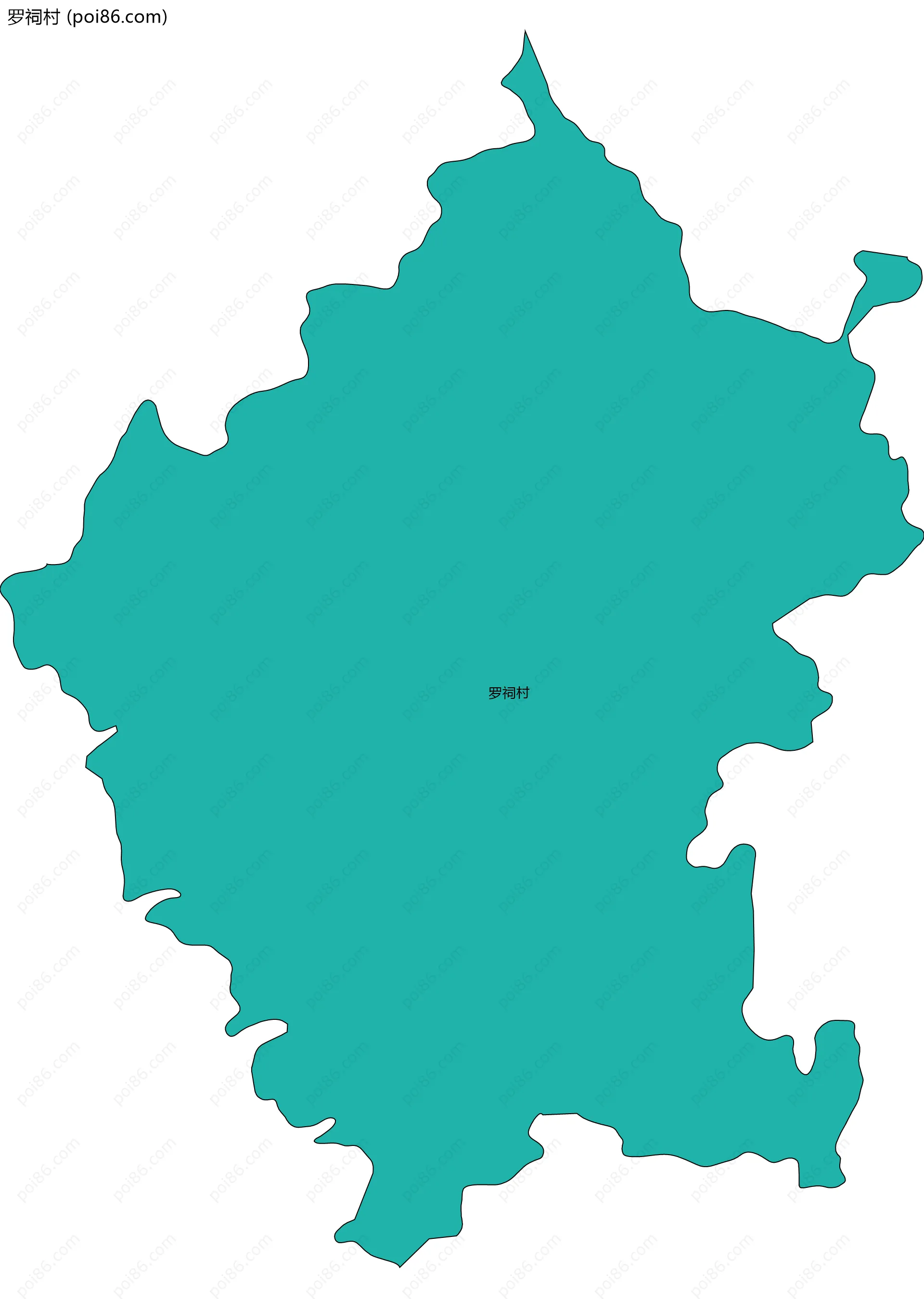 罗祠村边界地图