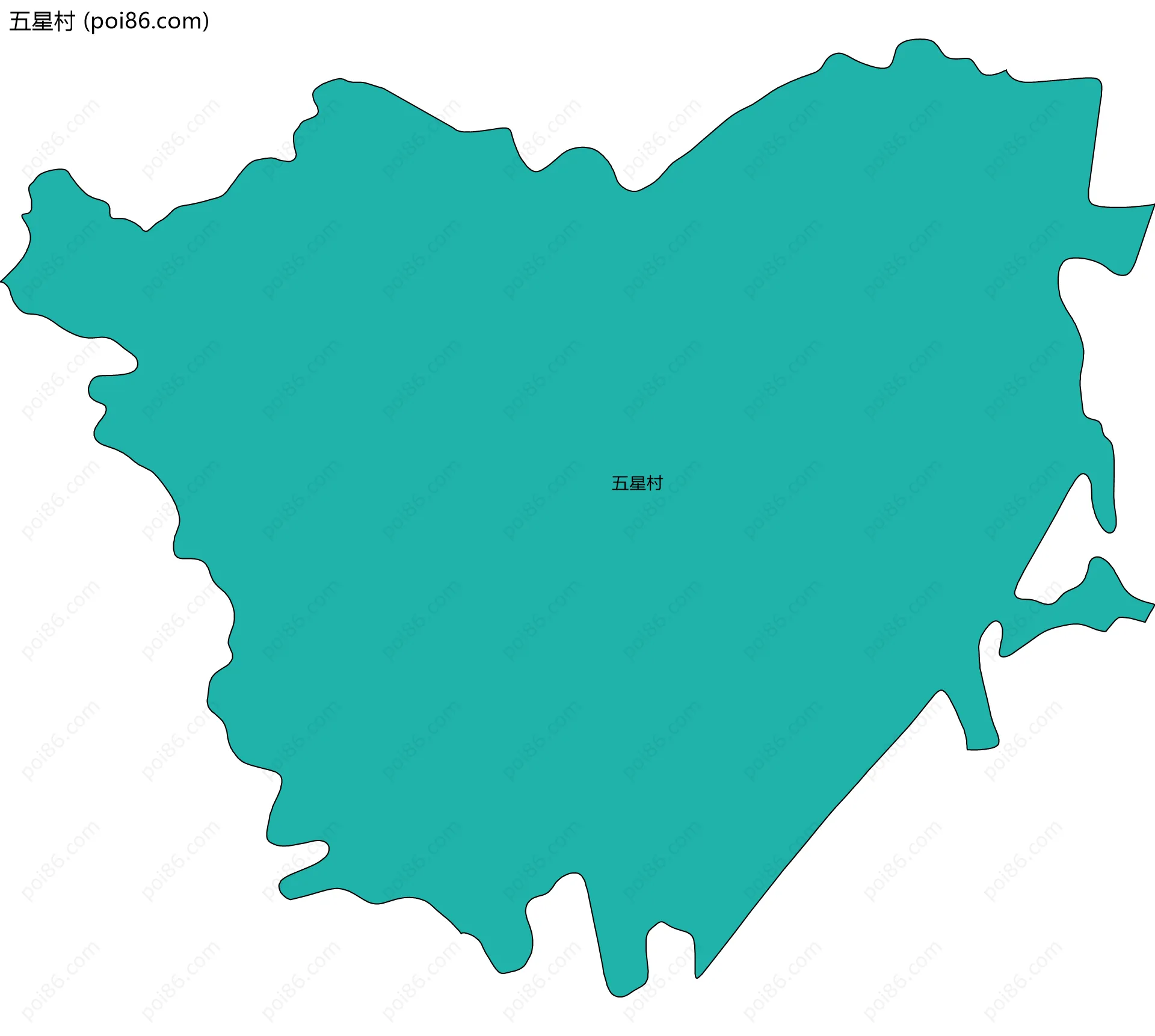 五星村边界地图