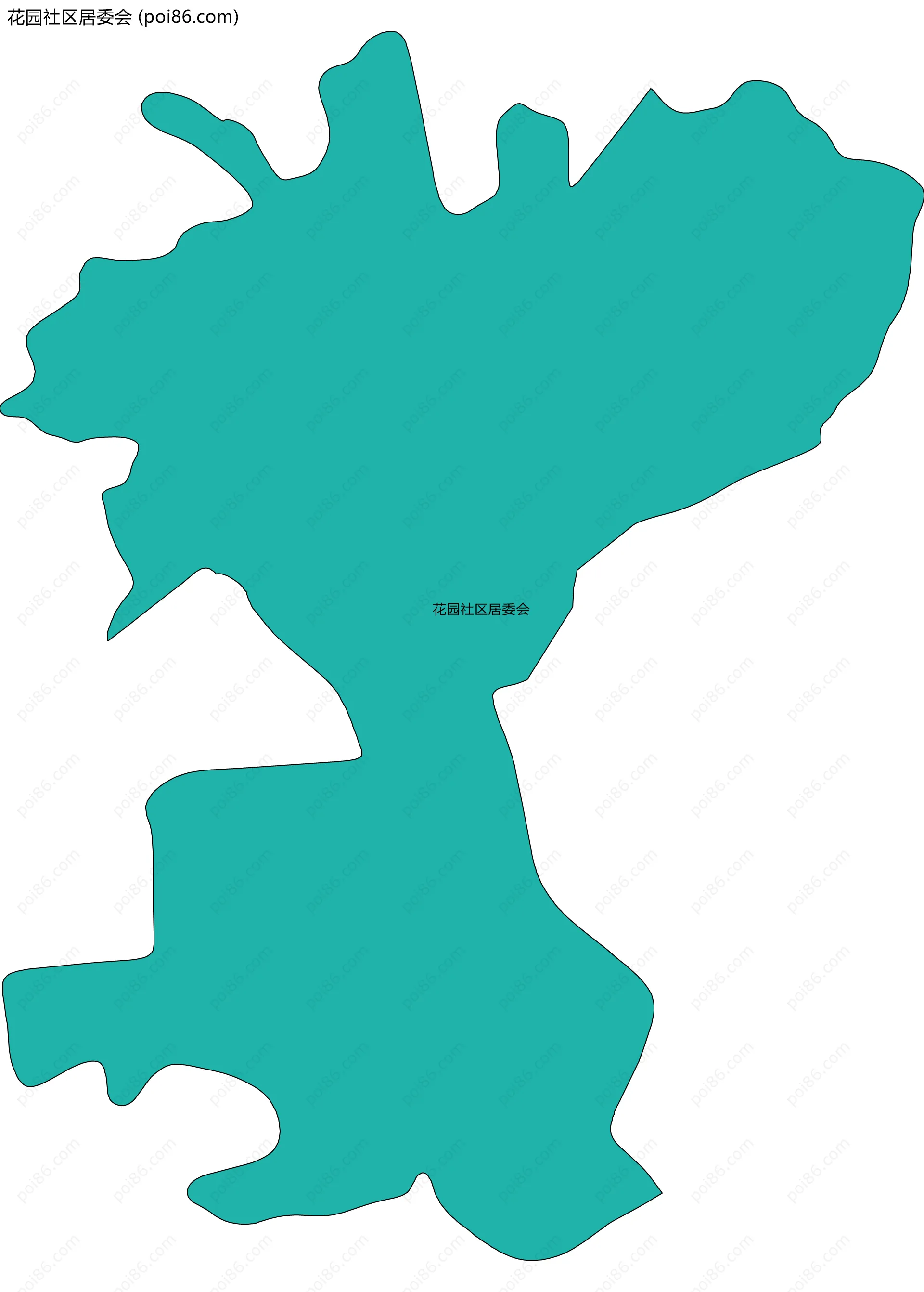 花园社区居委会边界地图