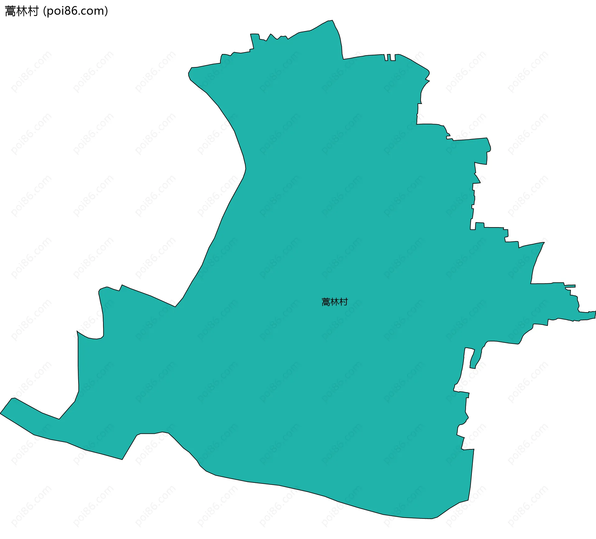 蒿林村边界地图