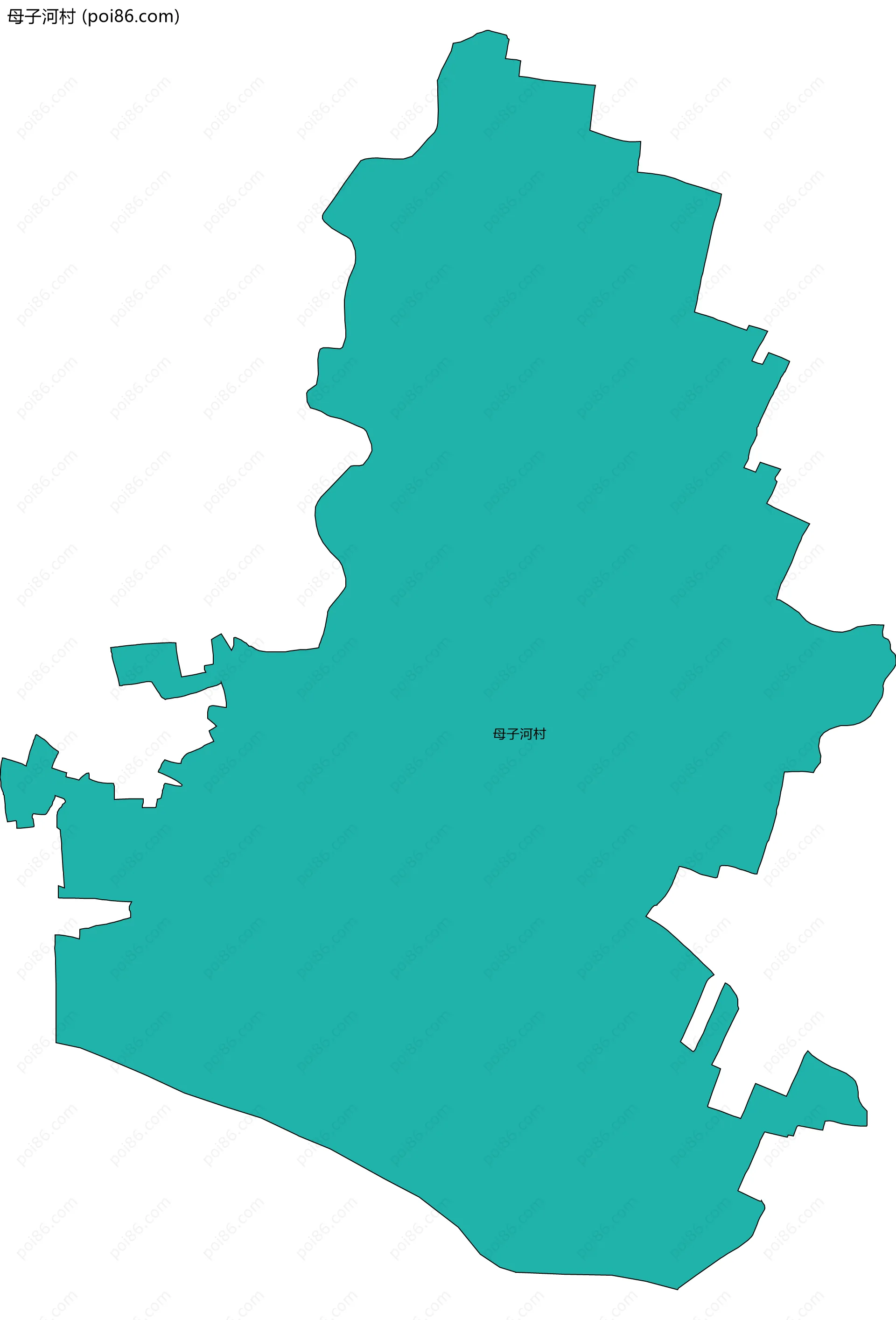 母子河村边界地图