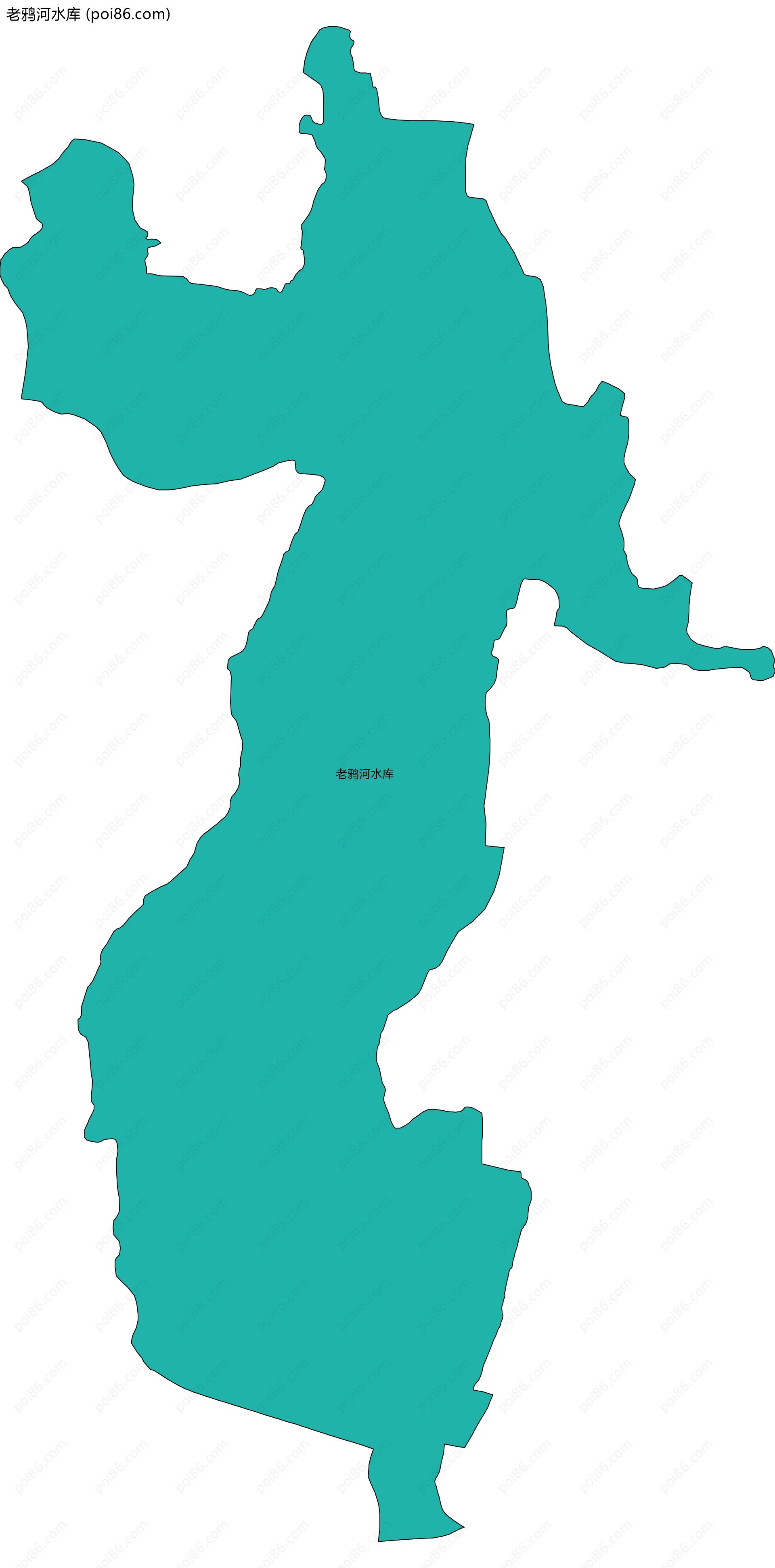 老鸦河水库边界地图