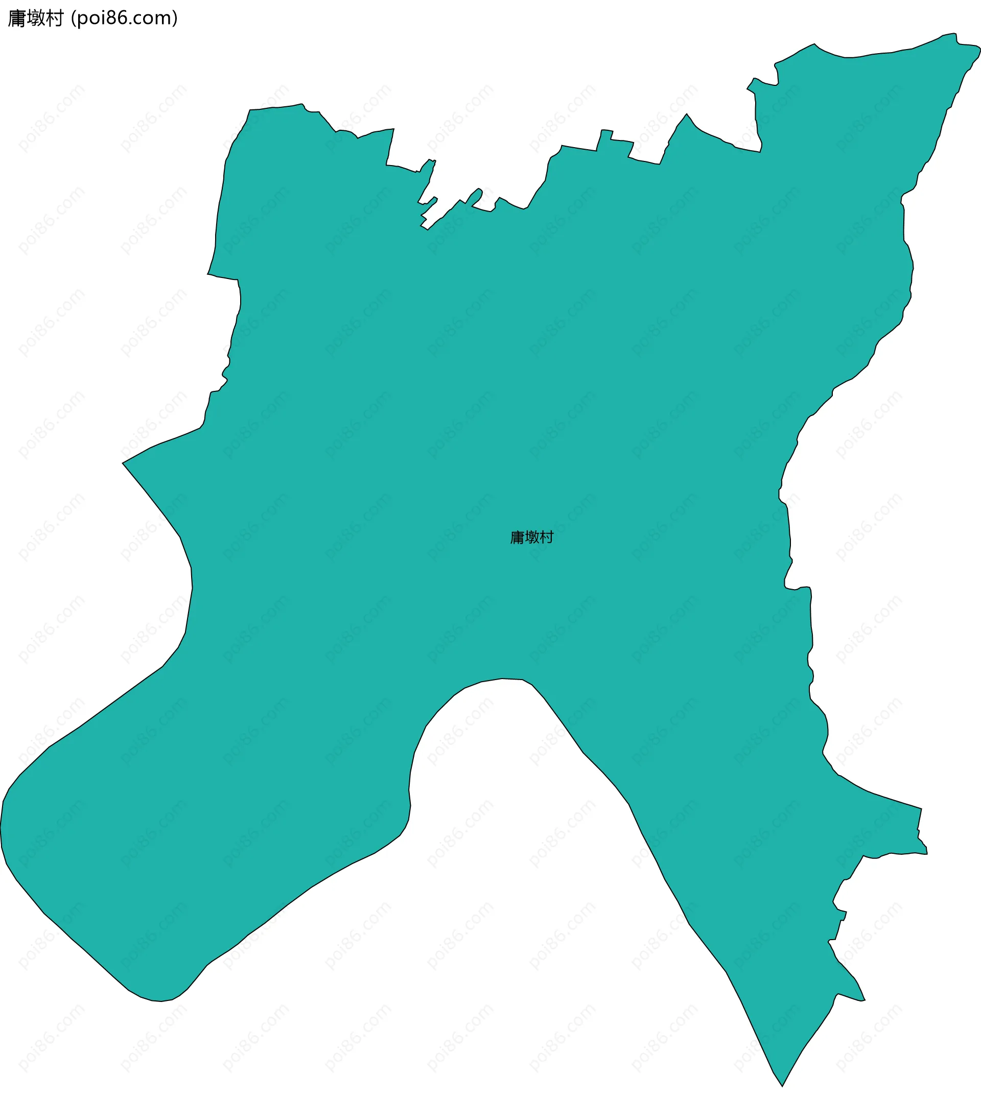 庸墩村边界地图