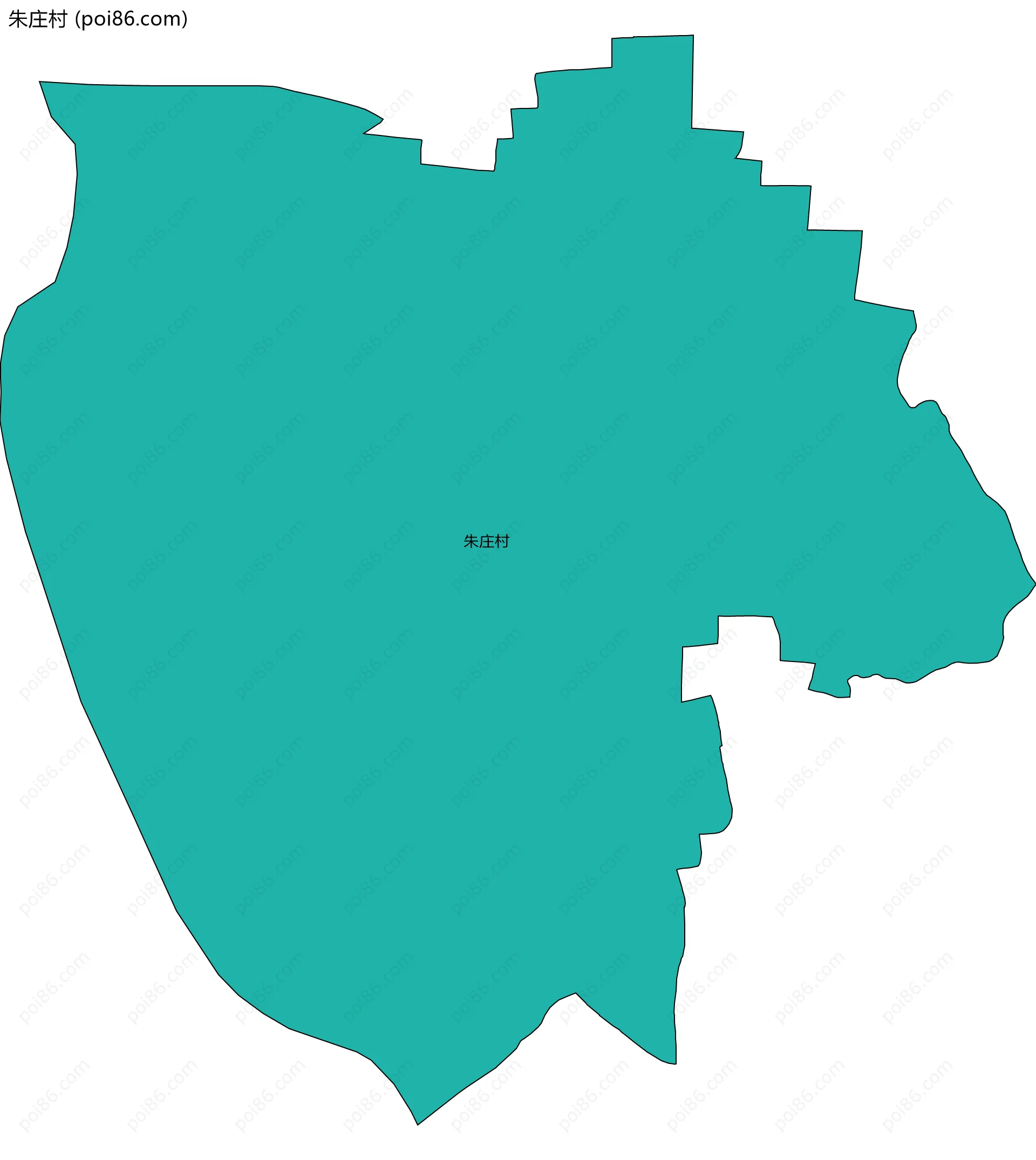 朱庄村边界地图