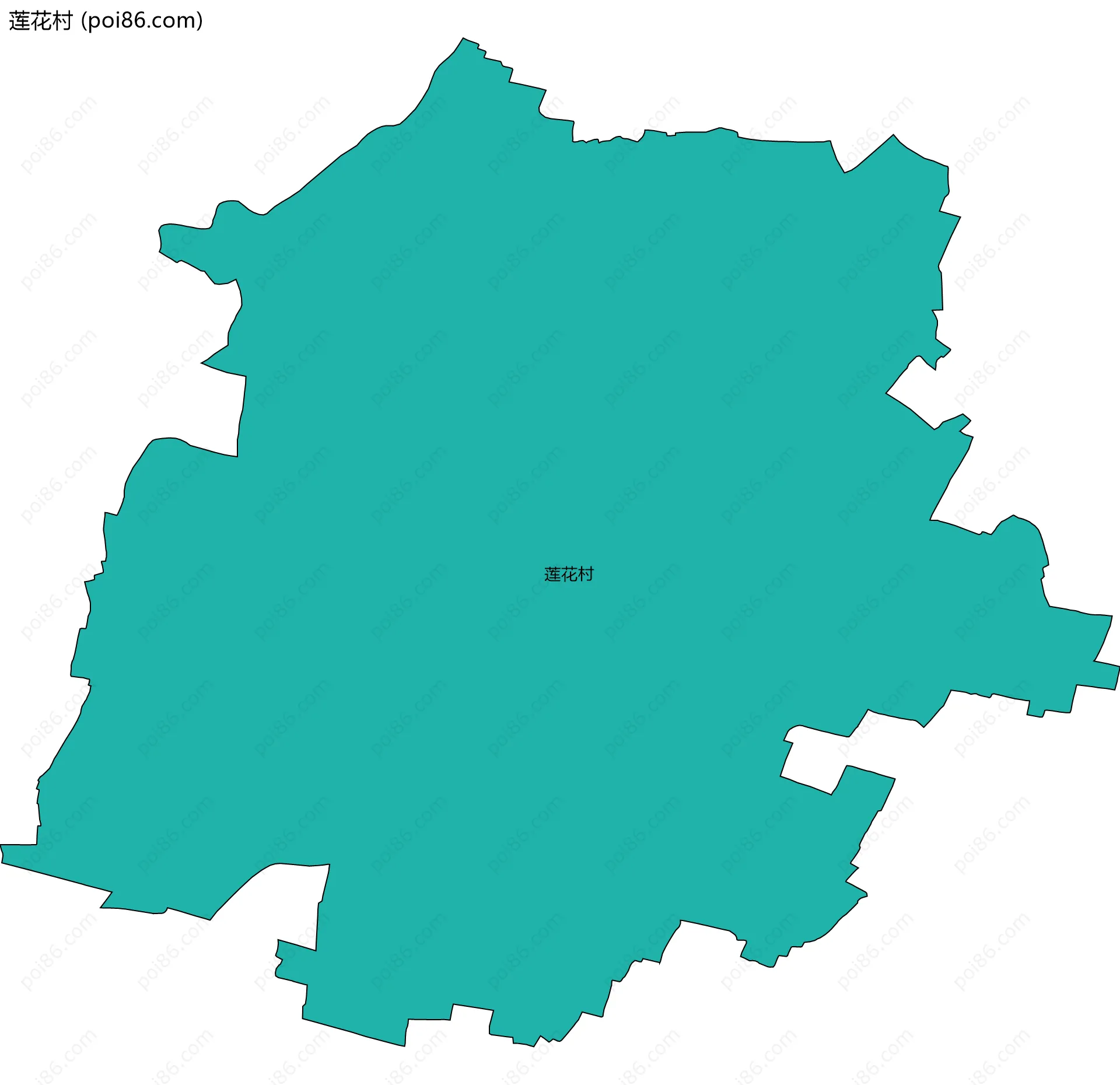 莲花村边界地图