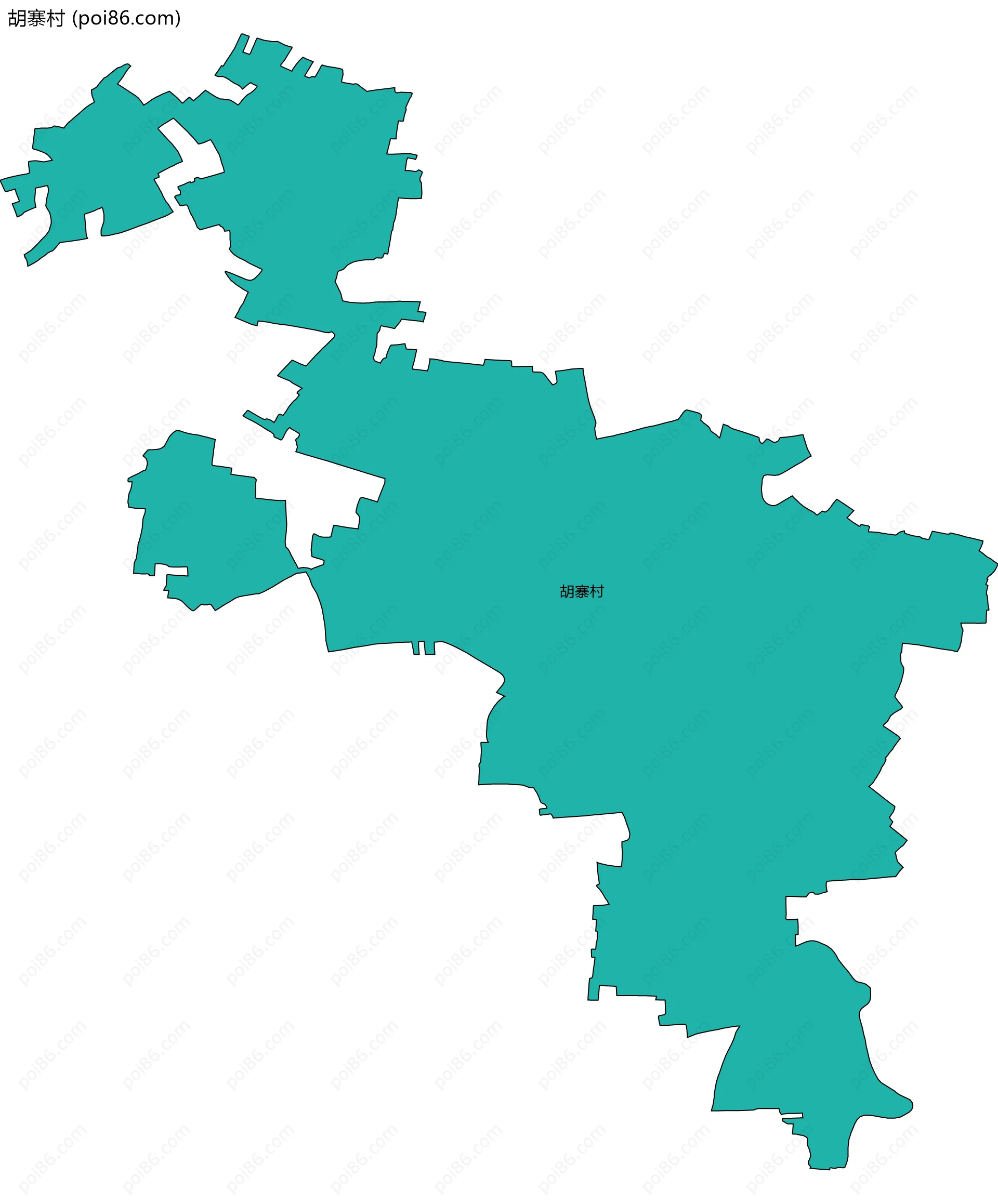 胡寨村边界地图