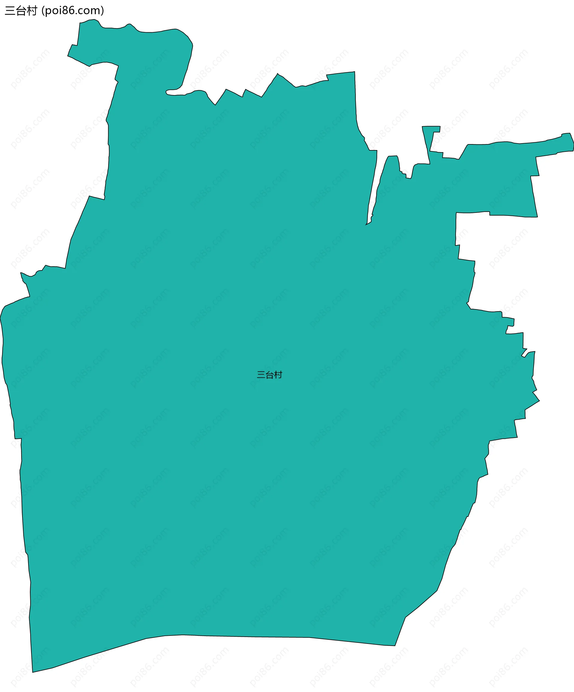 三台村边界地图