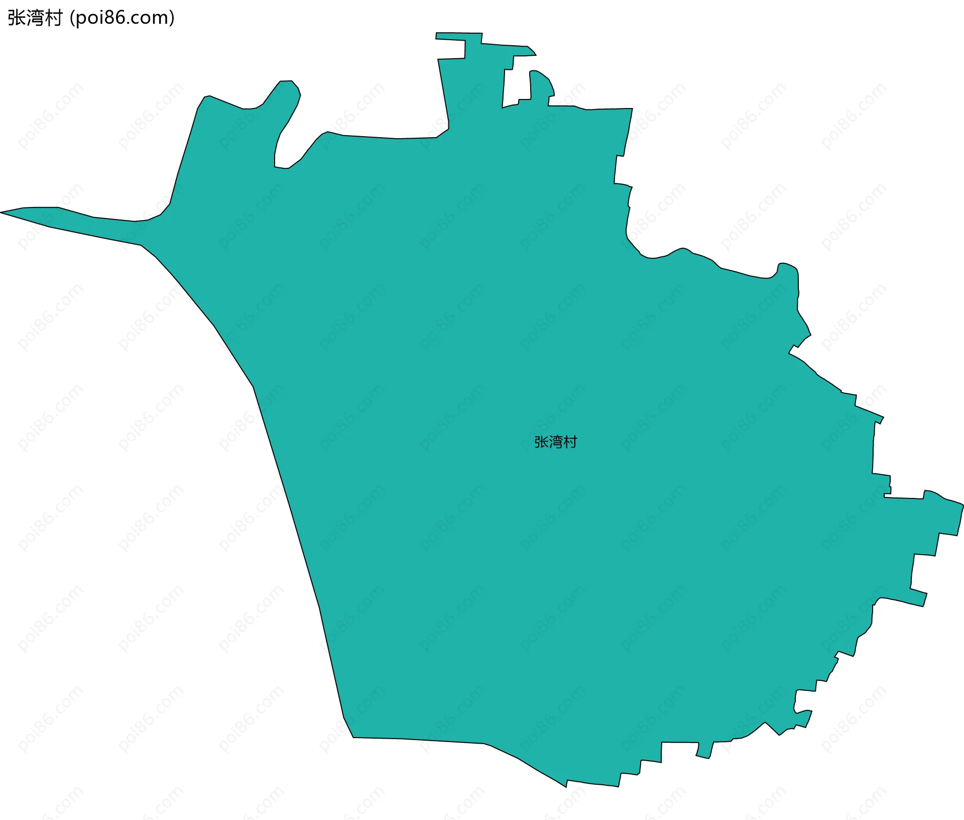 张湾村边界地图