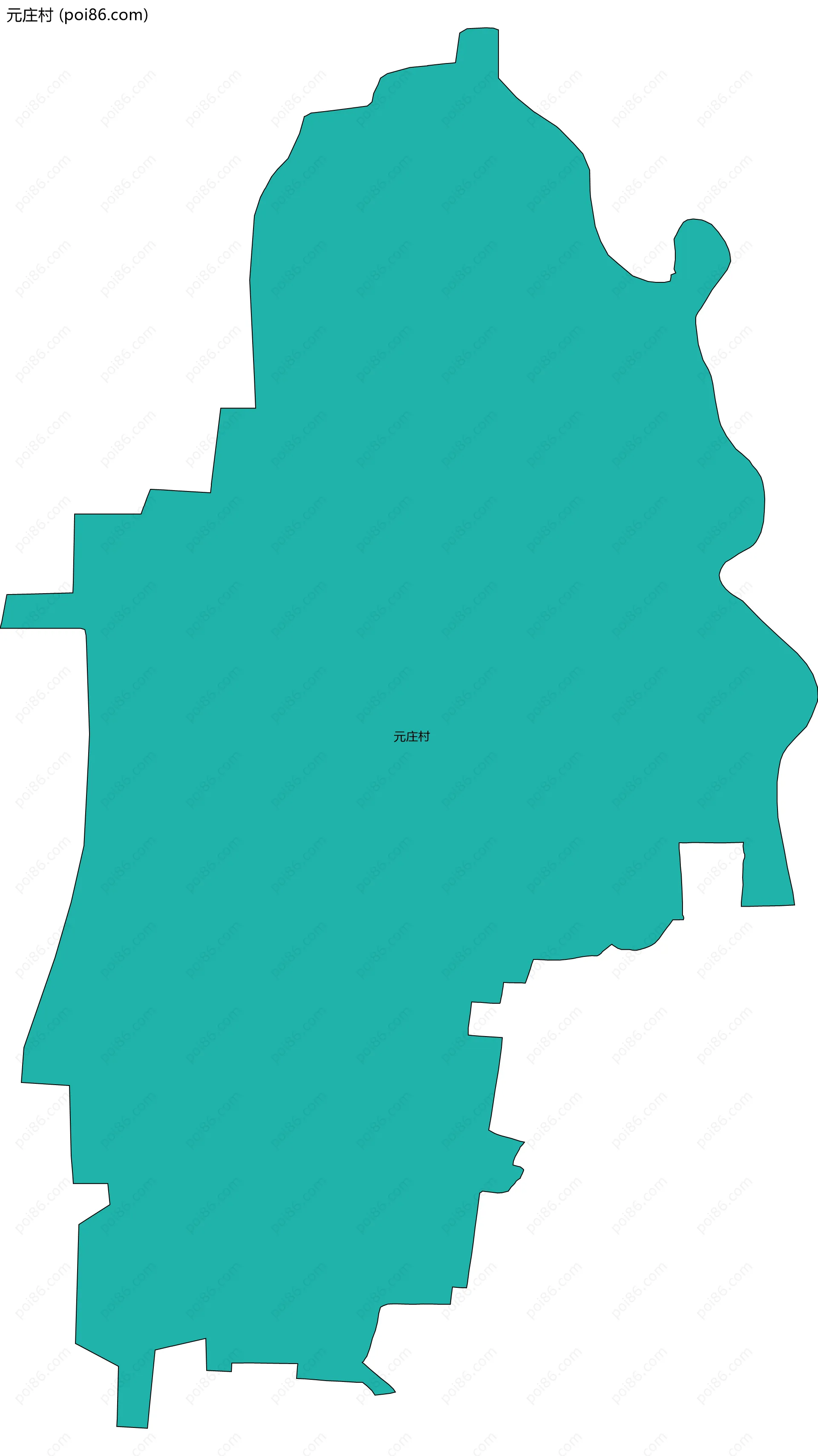 元庄村边界地图