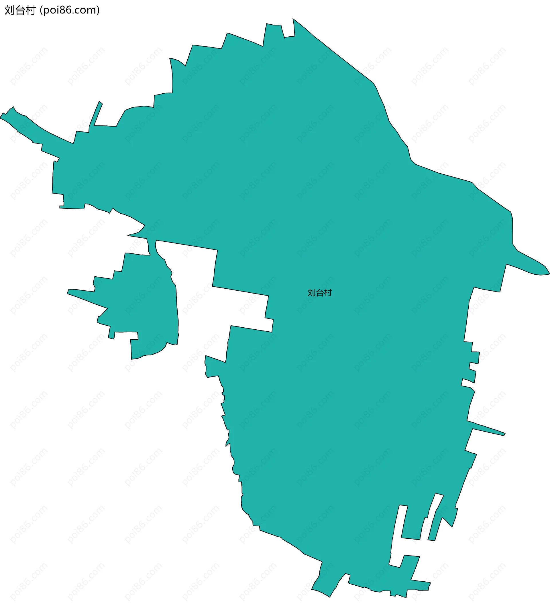 刘台村边界地图