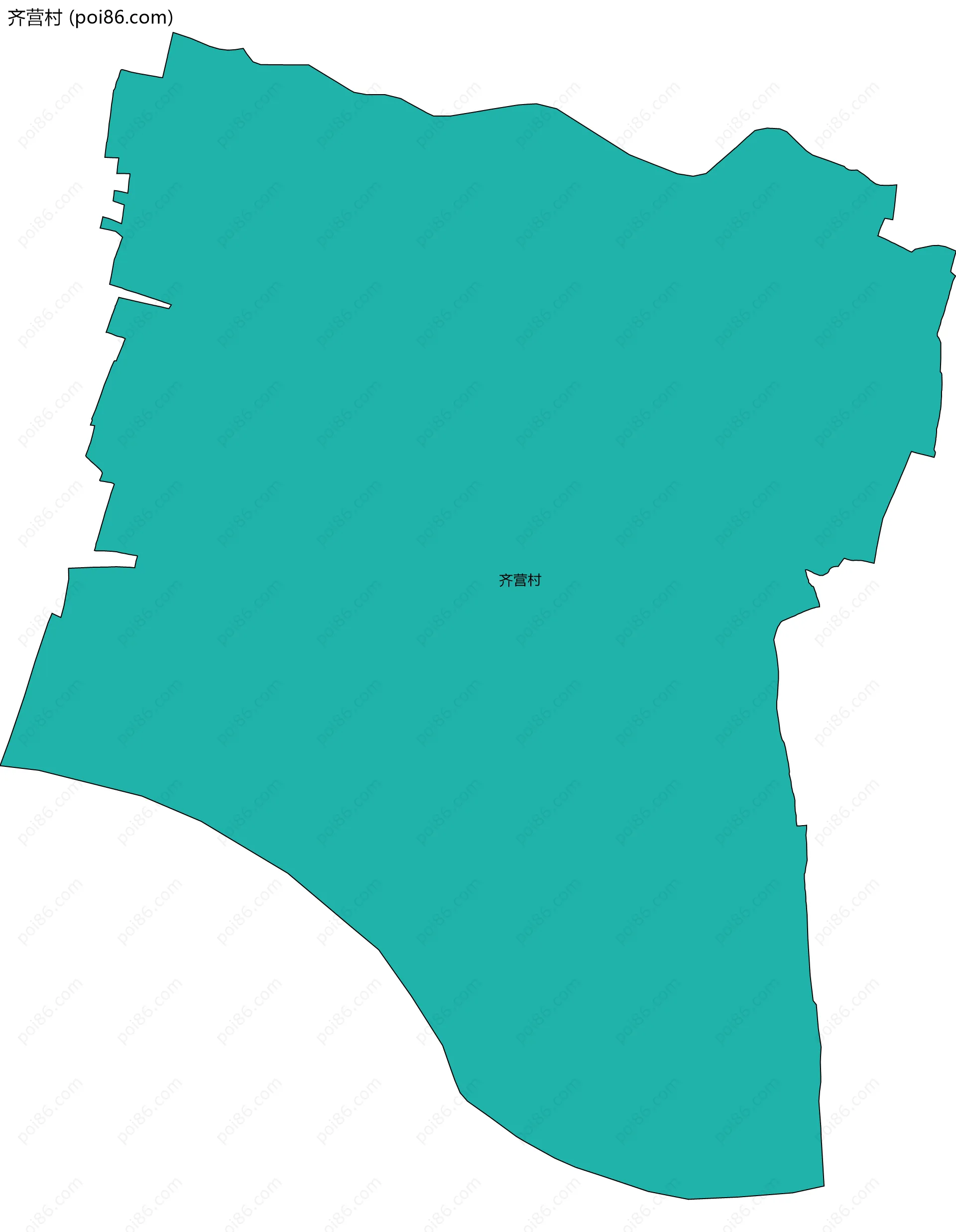 齐营村边界地图