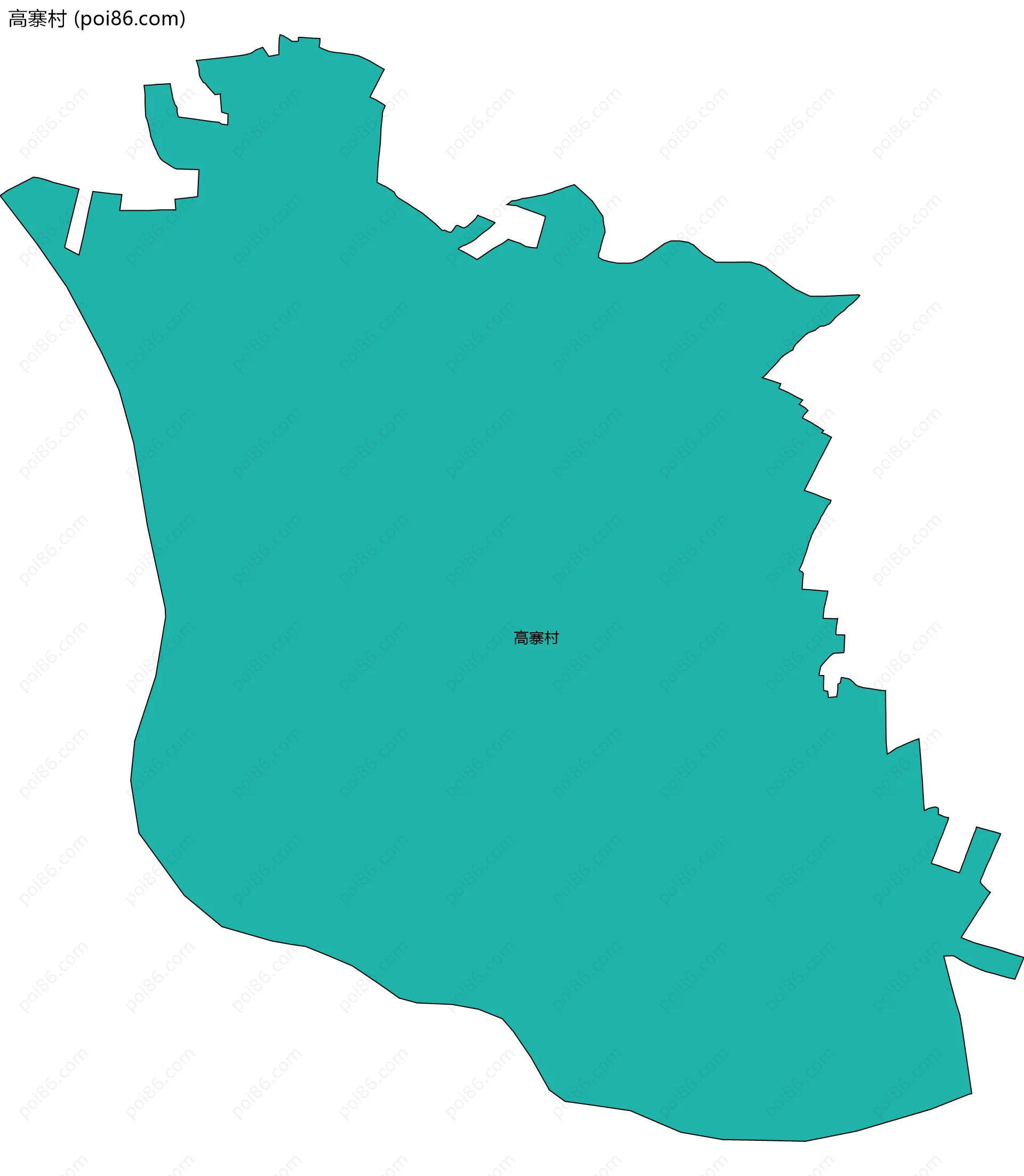 高寨村边界地图