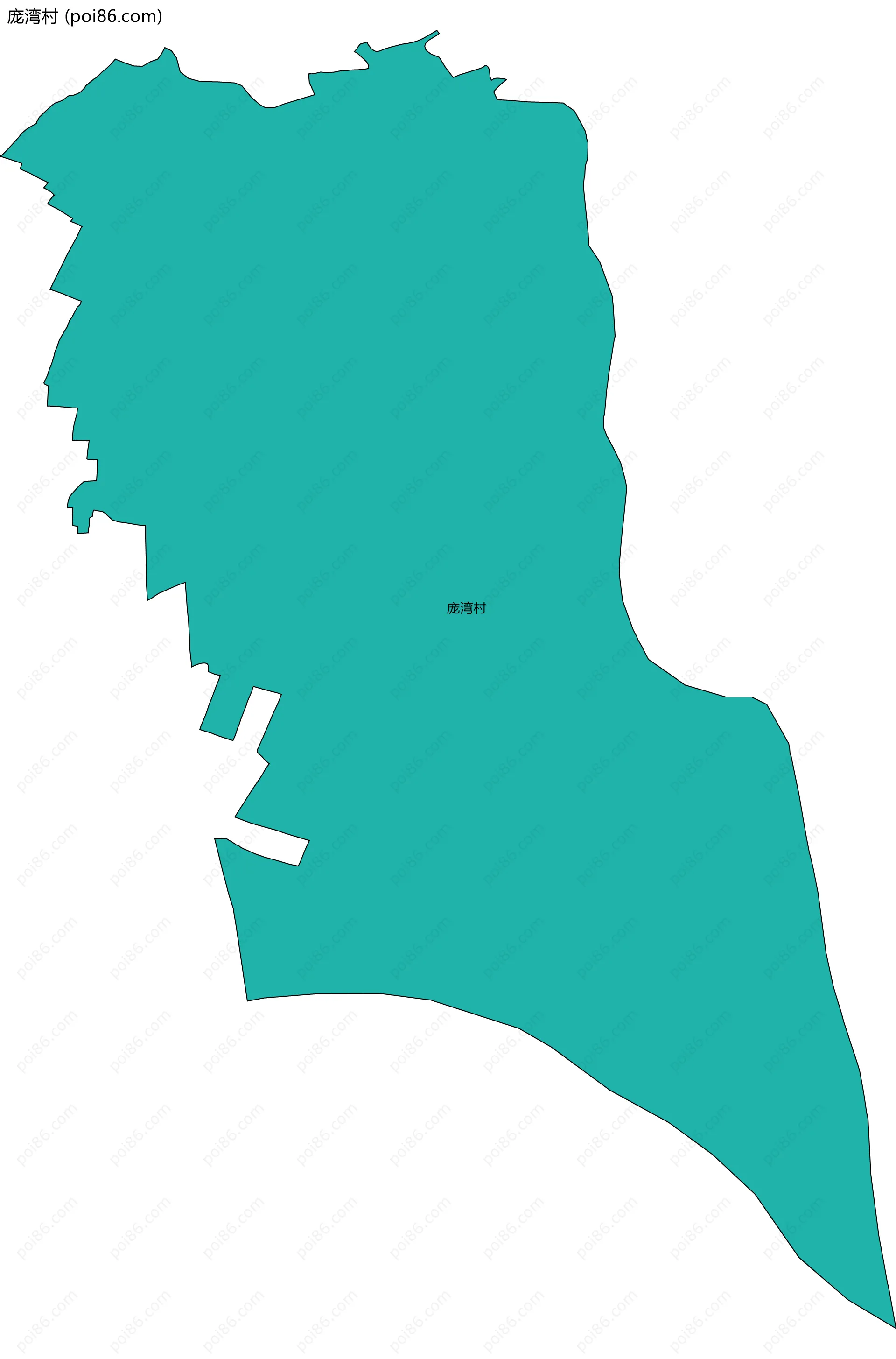 庞湾村边界地图