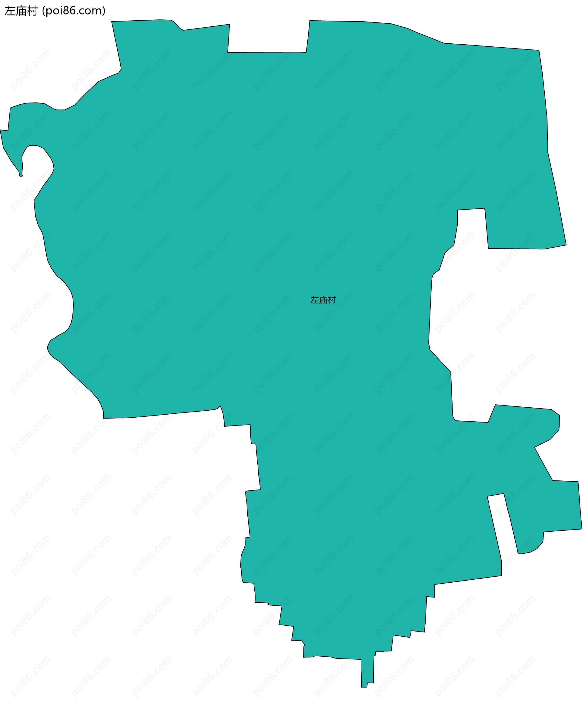 左庙村边界地图