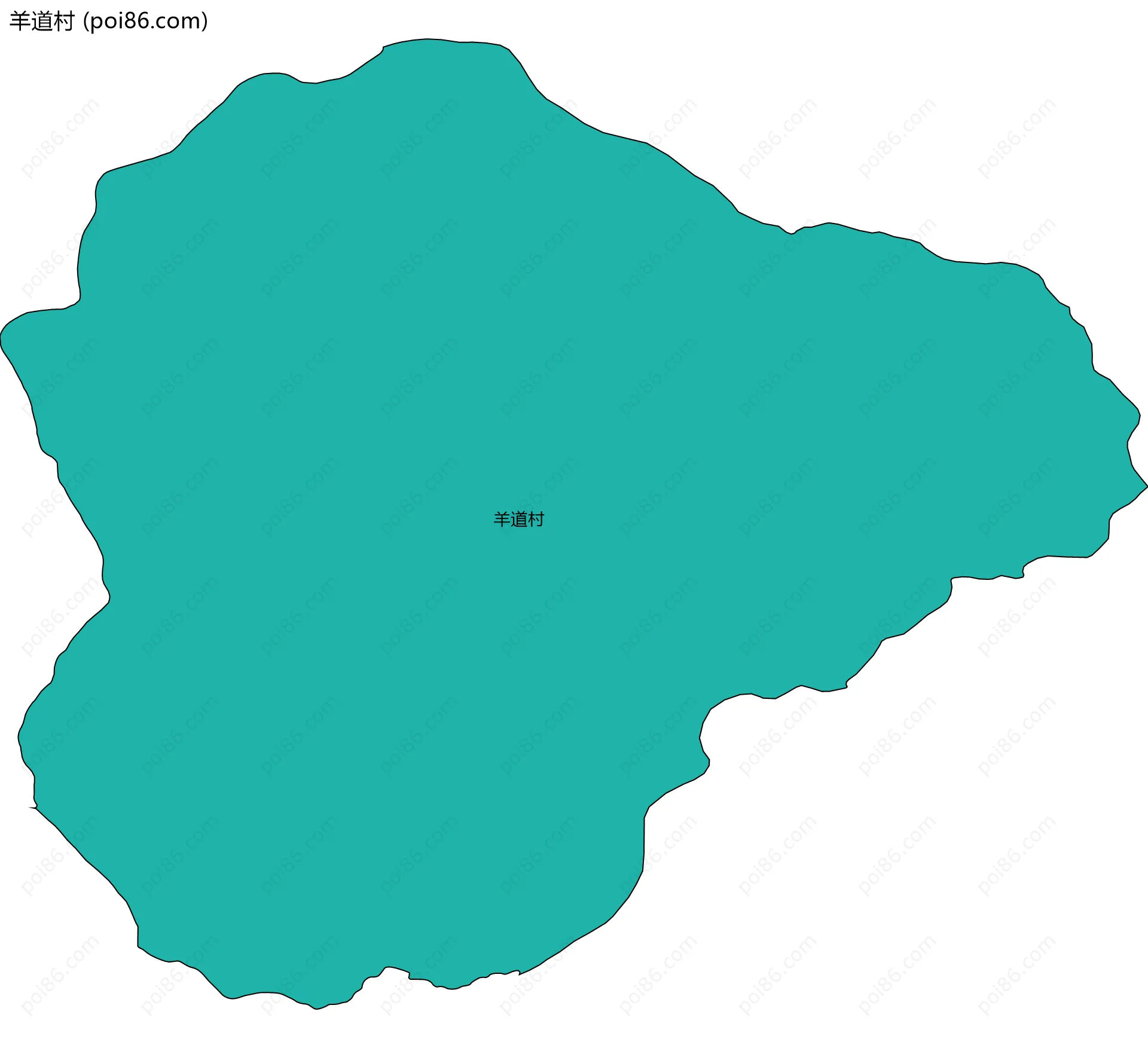 羊道村边界地图