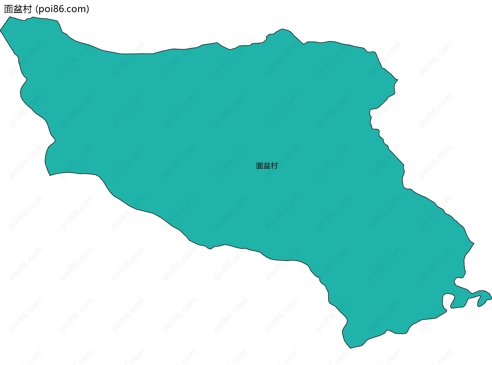 面盆村边界地图