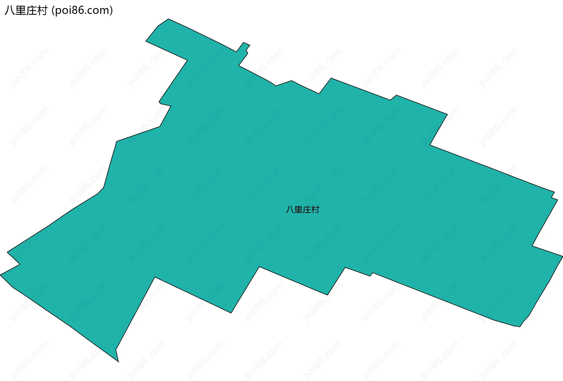 八里庄村边界地图