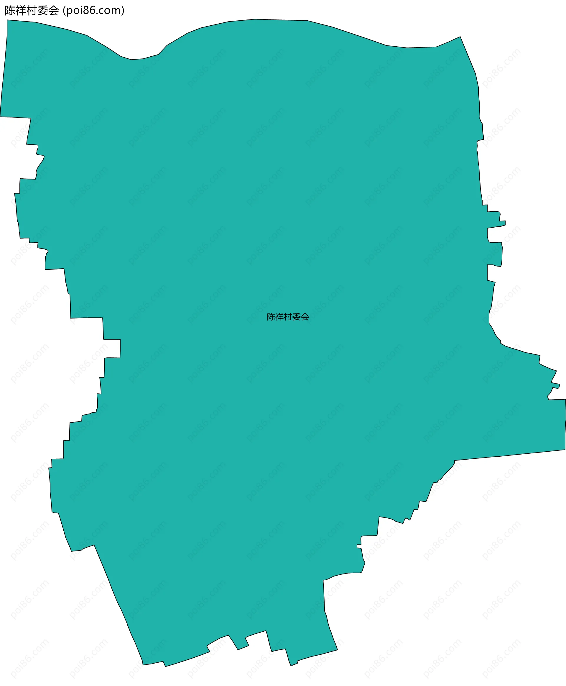陈祥村委会边界地图