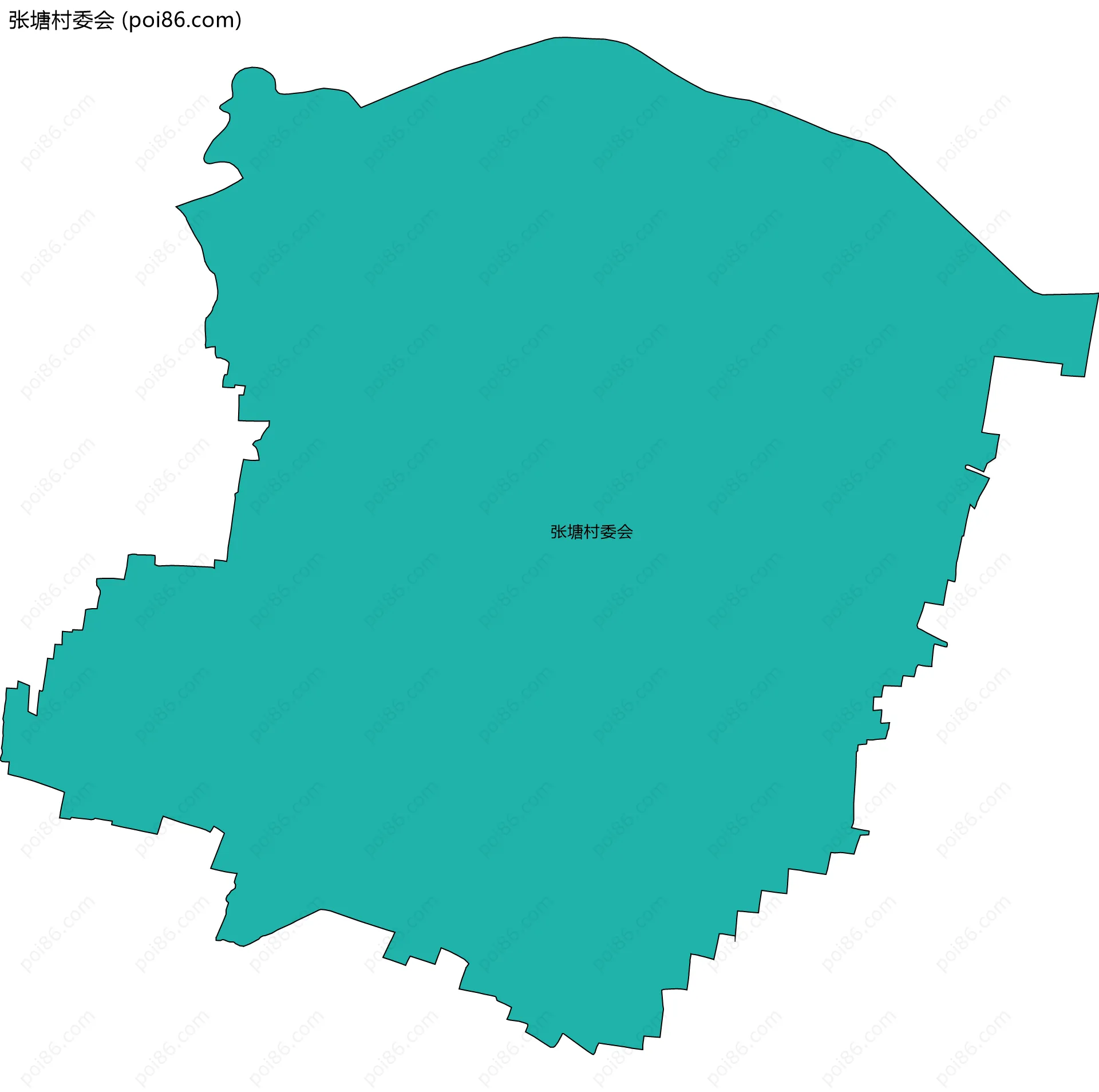 张塘村委会边界地图