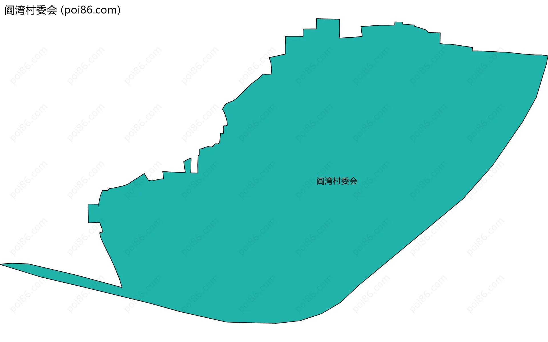 阎湾村委会边界地图