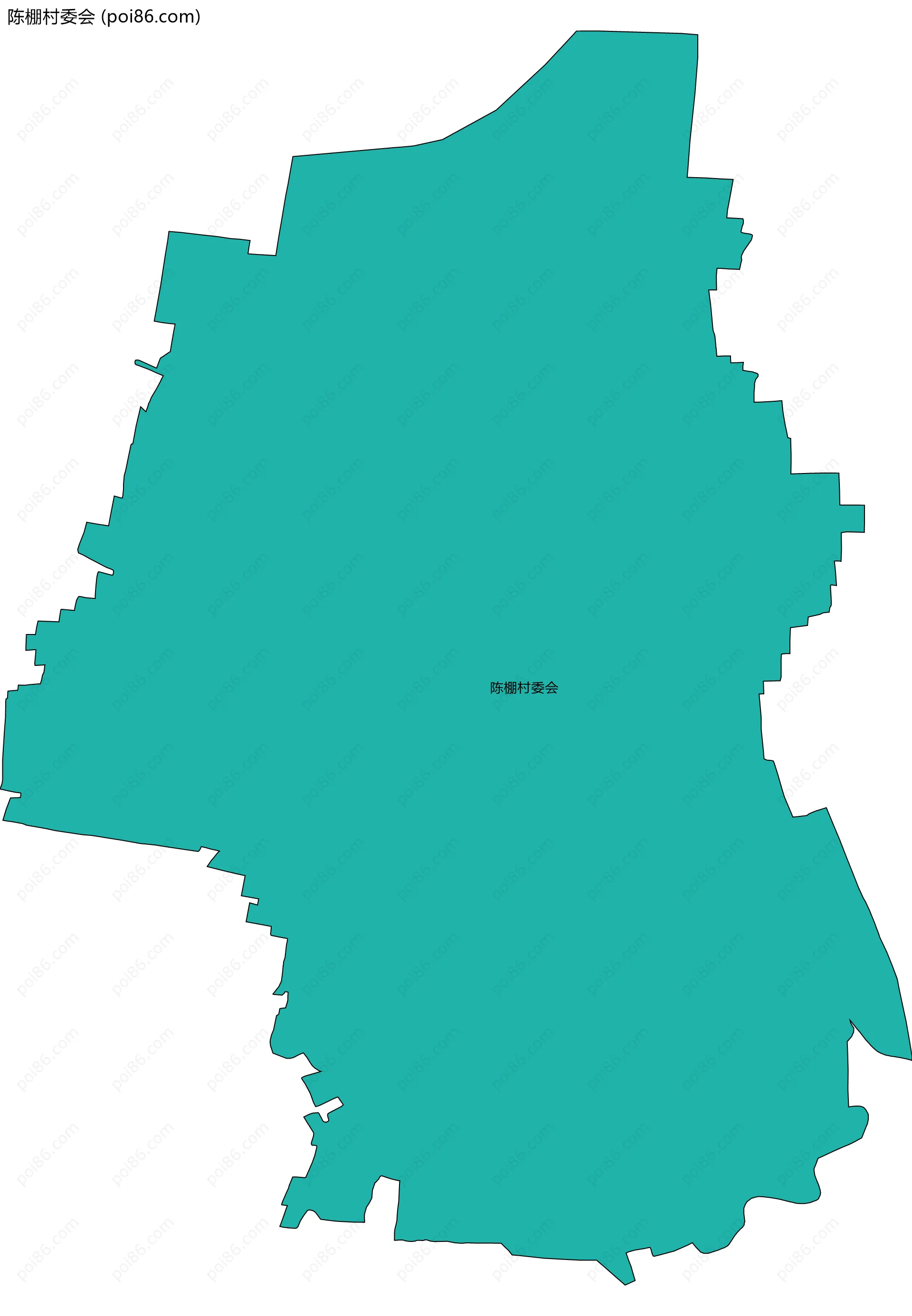 陈棚村委会边界地图