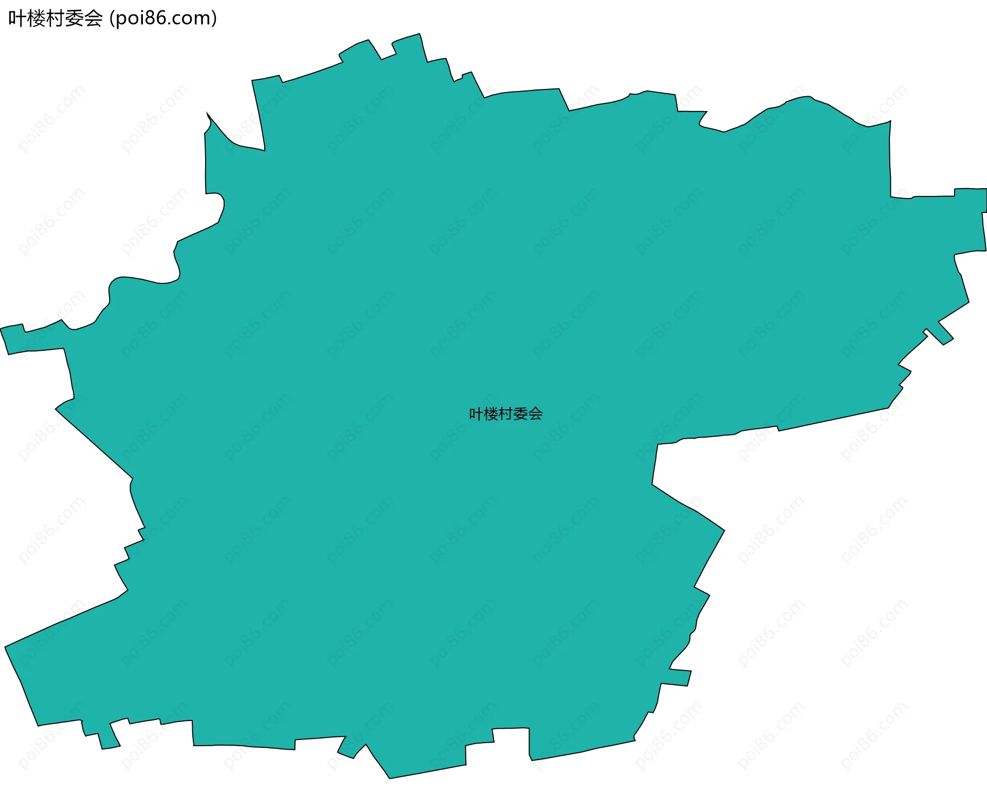 叶楼村委会边界地图