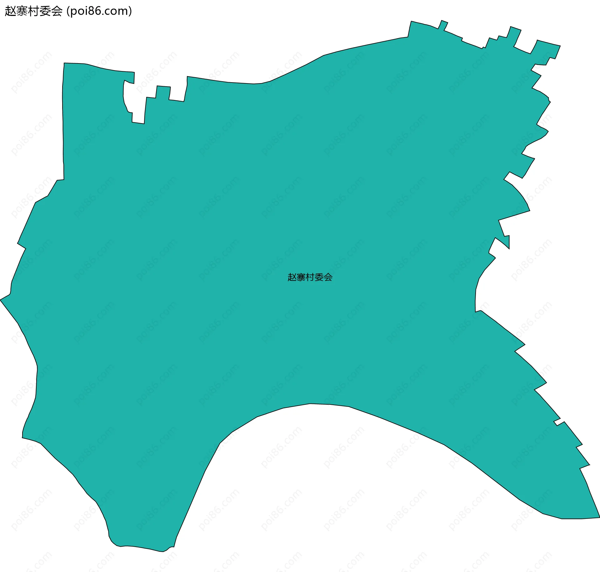 赵寨村委会边界地图