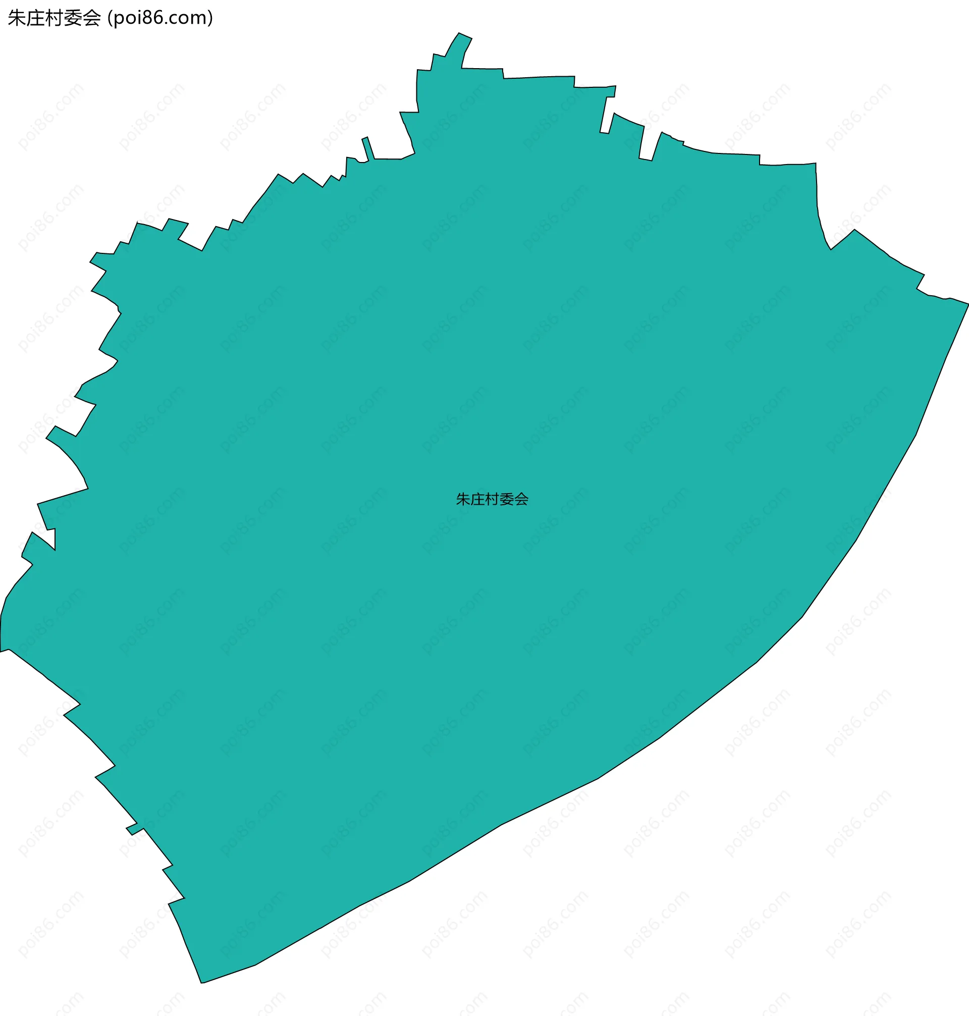 朱庄村委会边界地图