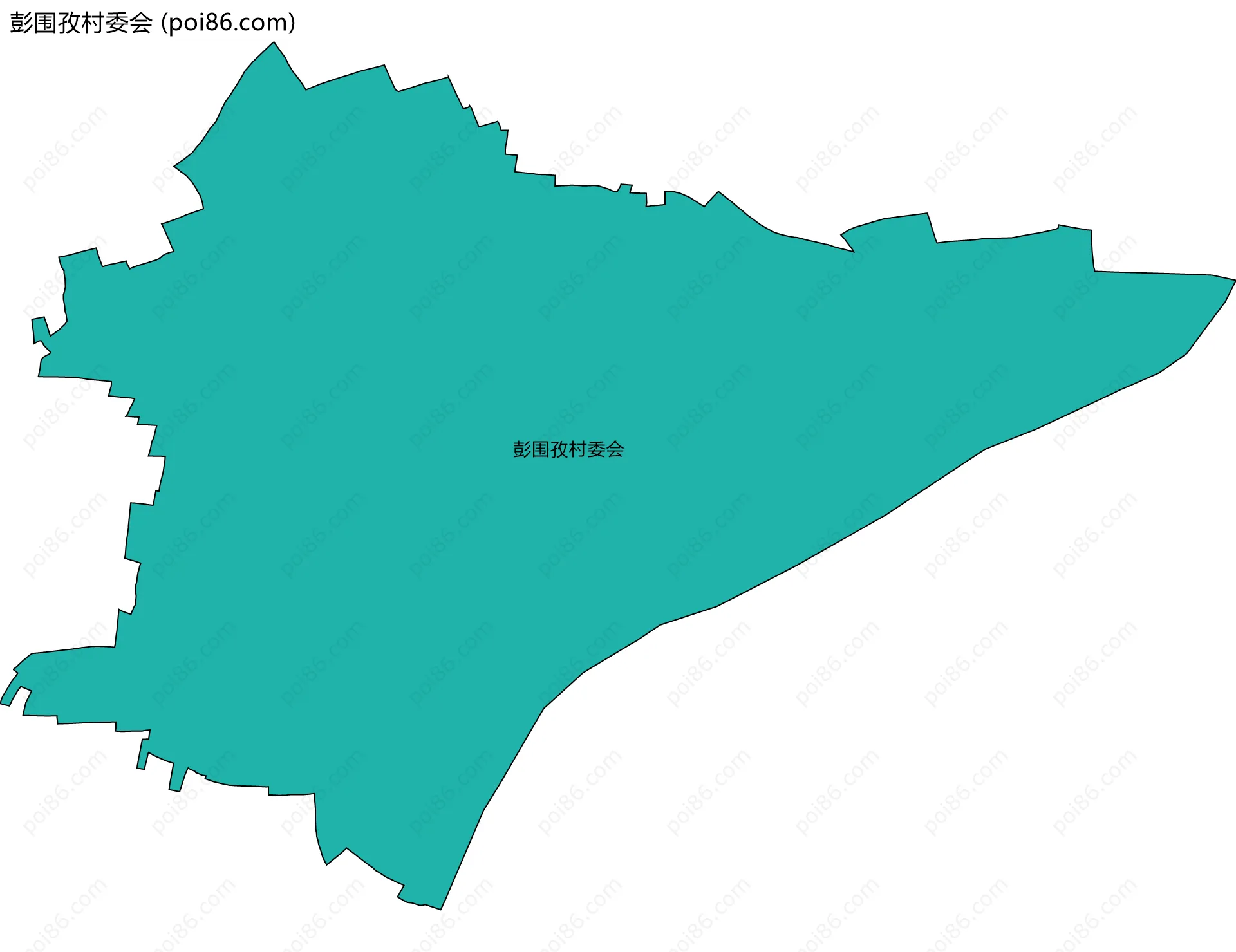 彭围孜村委会边界地图