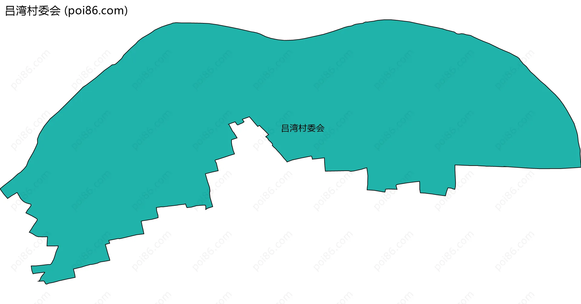 吕湾村委会边界地图