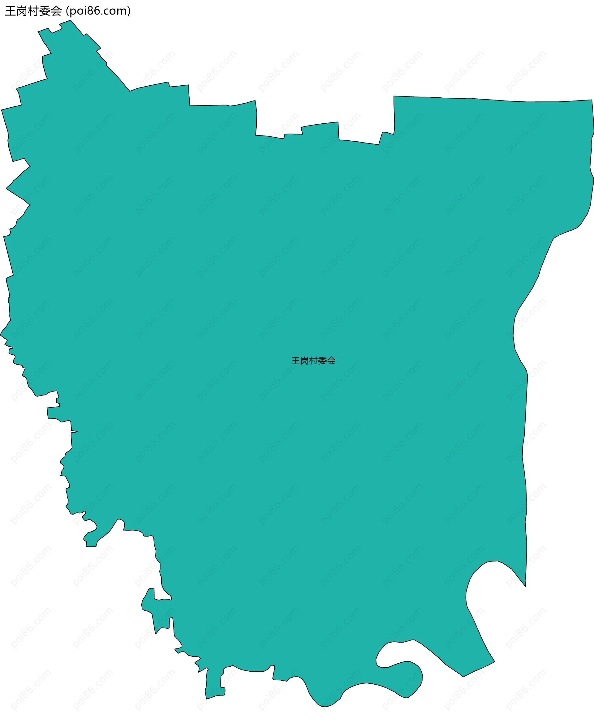 王岗村委会边界地图