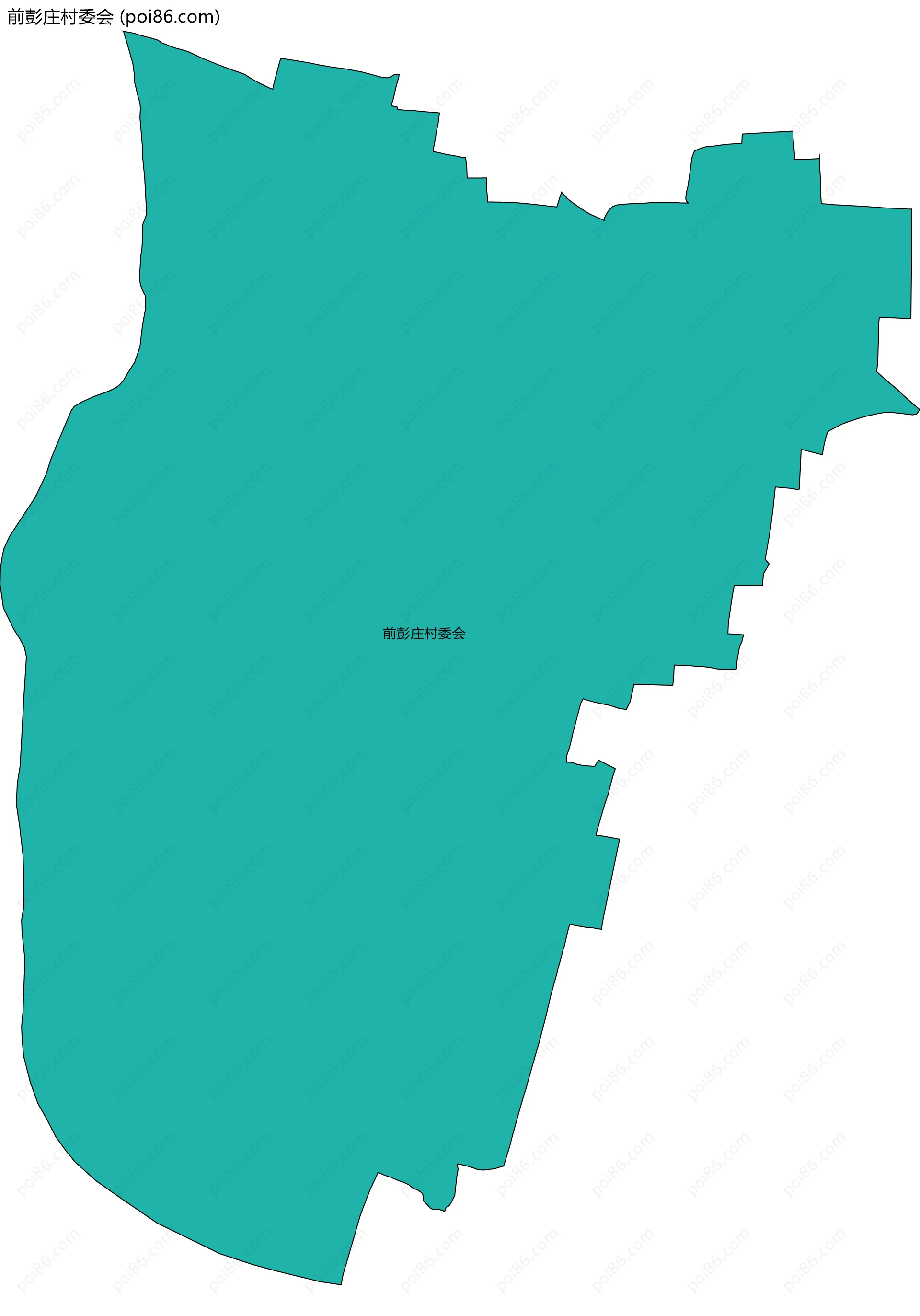 前彭庄村委会边界地图