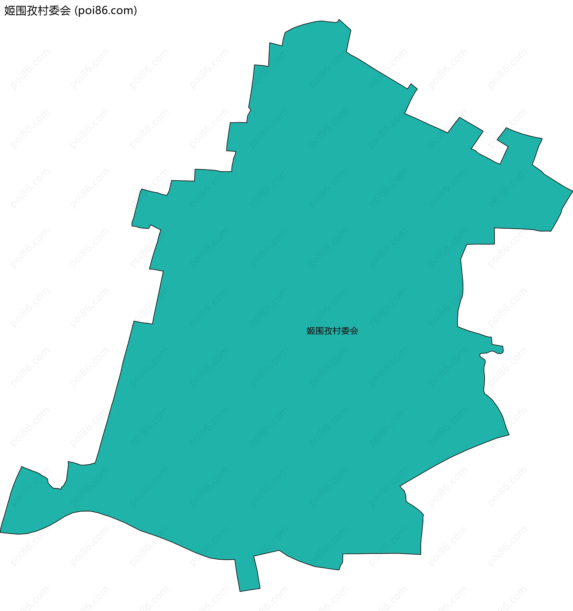 姬围孜村委会边界地图